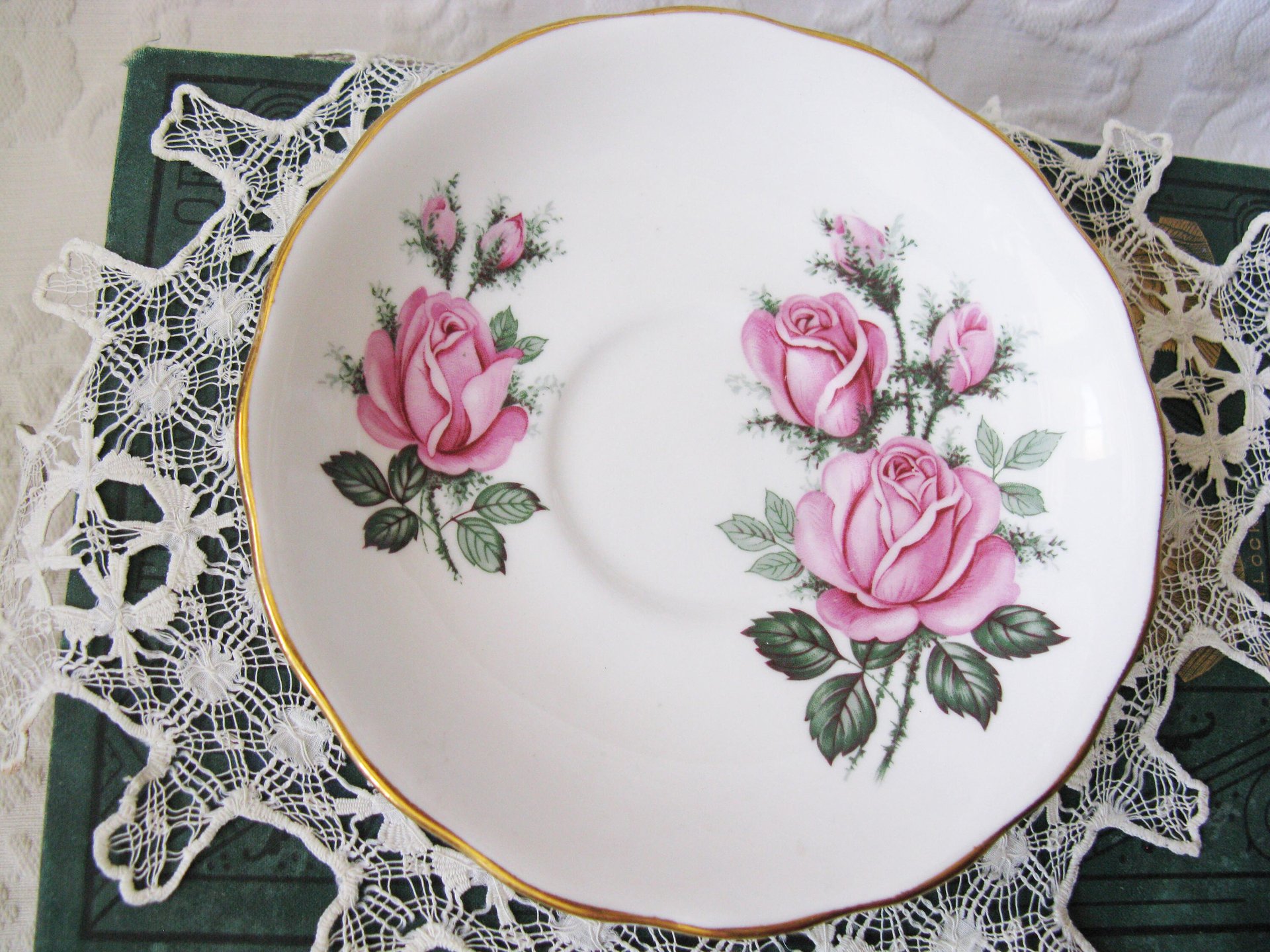 Vintage Tea Cup Pink Roses English Bone China Retro Tea Gift Mid Century Shabby Chic Farmhouse Jane Austen Downton Abbey WhenRosesBloom
