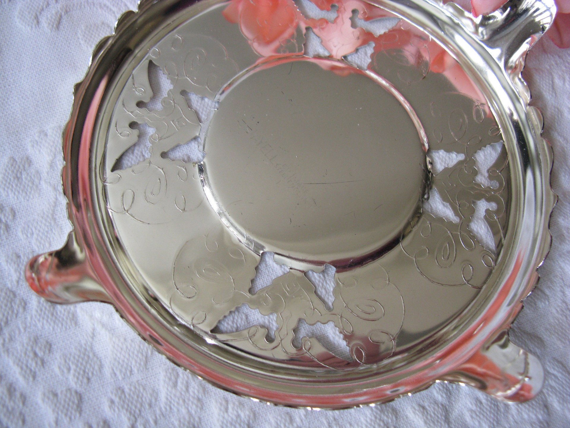 Silver Tea Trivet Hot Plate Vintage Tea Party Wedding Birthday Entertaining Tea Gift Silver Rococo Elegant Shabby Chic   WhenRosesBloom
