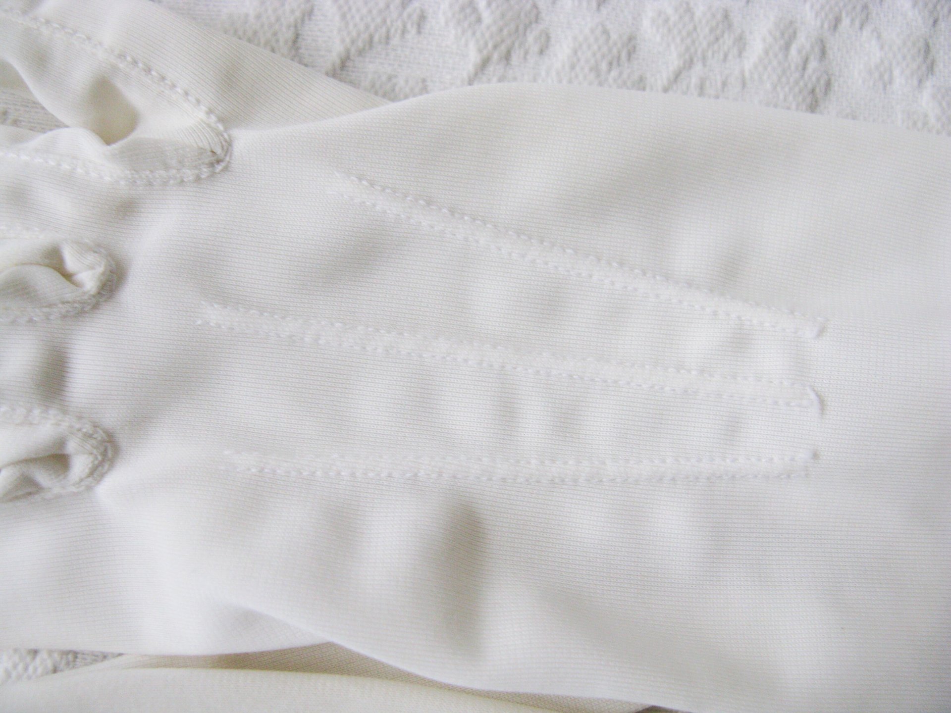 Vintage Stetson Long White Gloves gathered wrist Size 6 1/2 6.5 Tea Party Dance Mid Century Audrey Hepburn Style Free ship US WhenRosesBloom
