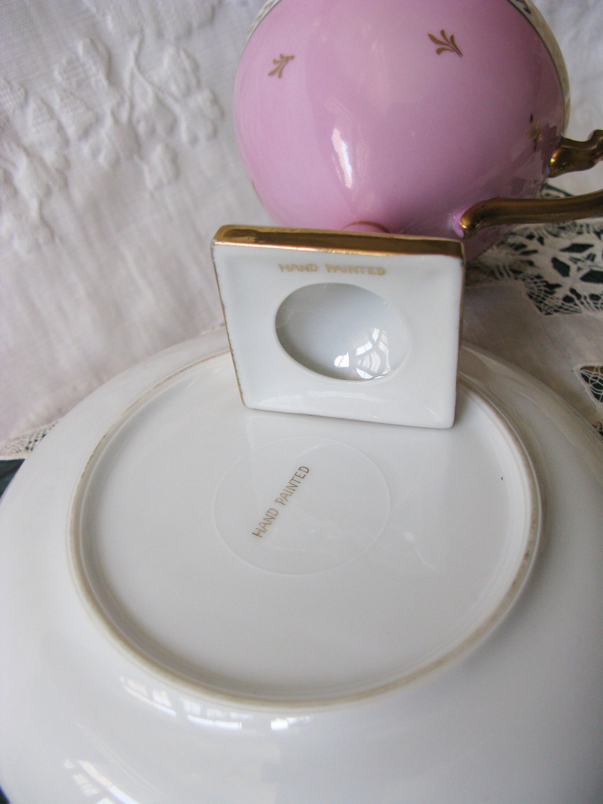 Vintage Footed Tea Cup Pink Floral  Made Japan Mid Century Retro Elegant Tea Gift Victoria Downtown Tea Cottage Shabby Chic WhenRosesBloom