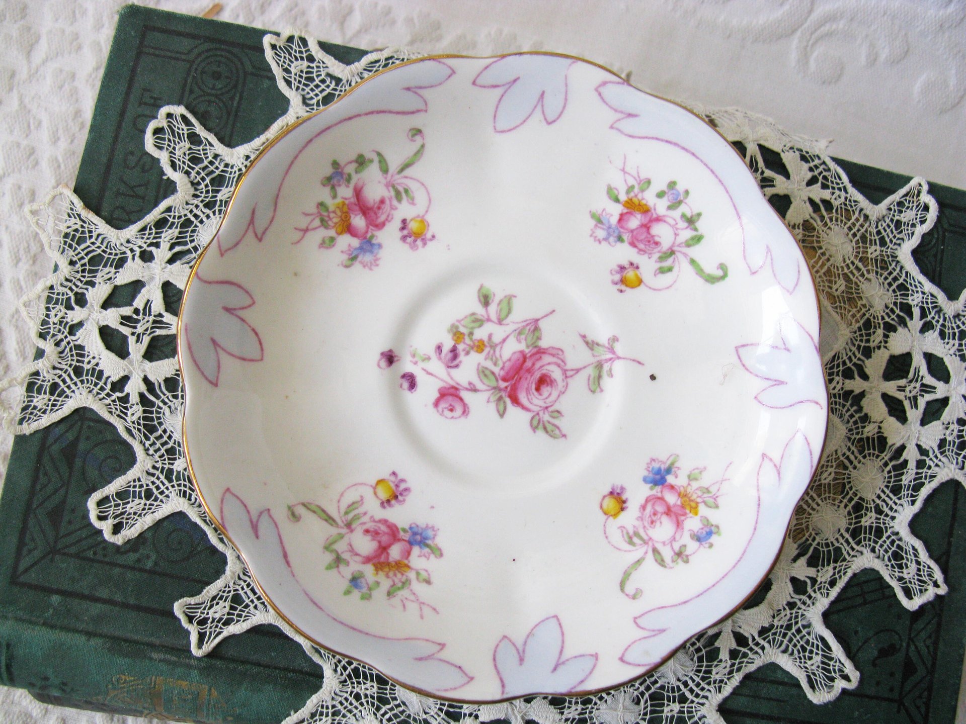 Royal Albert Vintage Tea Cup Pink Roses Blue 1917-1933  Rare  English Bone China Retro Tea Time Gift Dainty Shabby Chic Style WhenRosesBloom