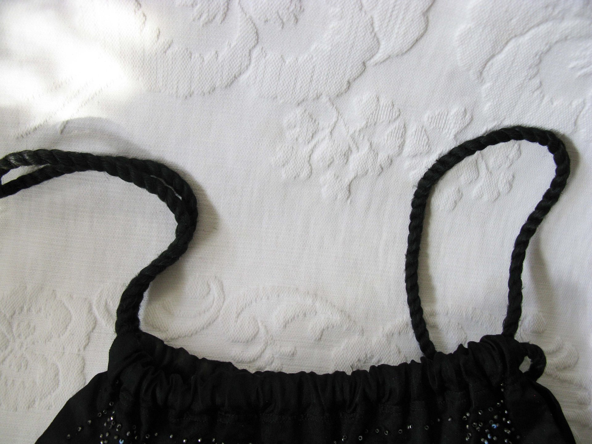 Vintage Black  Purse Victorian Edwardian Evening Bag Purse Reticule Drawstring Downton Abbey Titanic Steampunk Retro Cosplay WhenRosesBloom