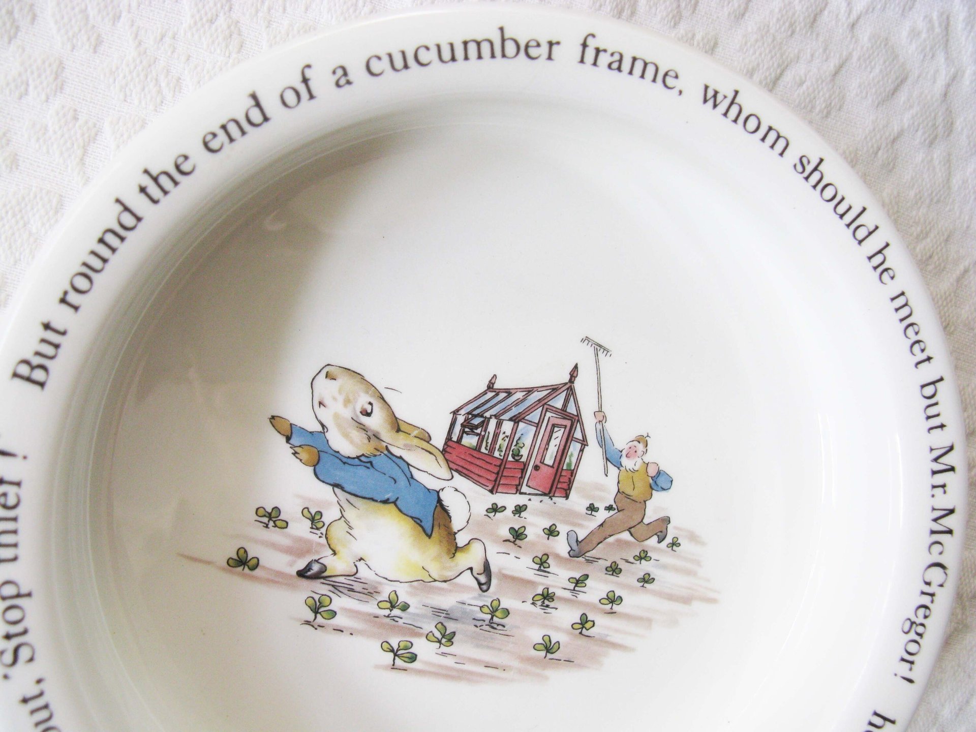 Vintage Peter Rabbit Porringer Bowl  Baby Toddler Beatrix Potter classic baby shower gift nursery decor Keepsake Heirloom WhenRosesBloom