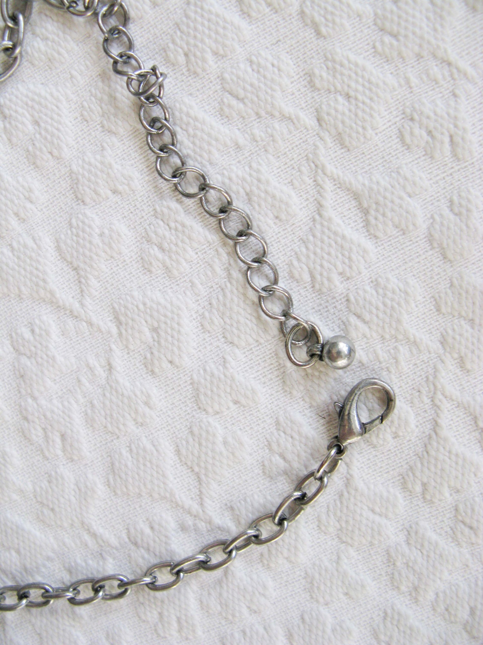 Vintage Silver Multi Bead Statement Necklace Boho Gypsy Minimalist Retro Style Elegant but Casual WhenRosesBloom