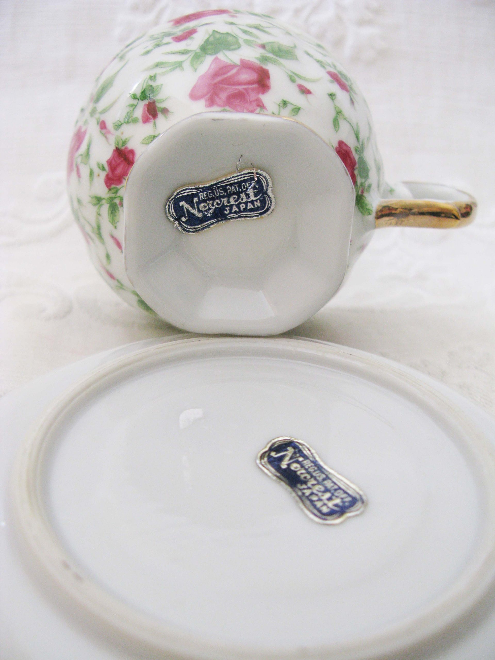 Vintage Rose Chintz Tea Cup Made Japan Mid Century Retro Elegant Tea Gift Victoria Downtown Tea Cottage Shabby Chic WhenRosesBloom