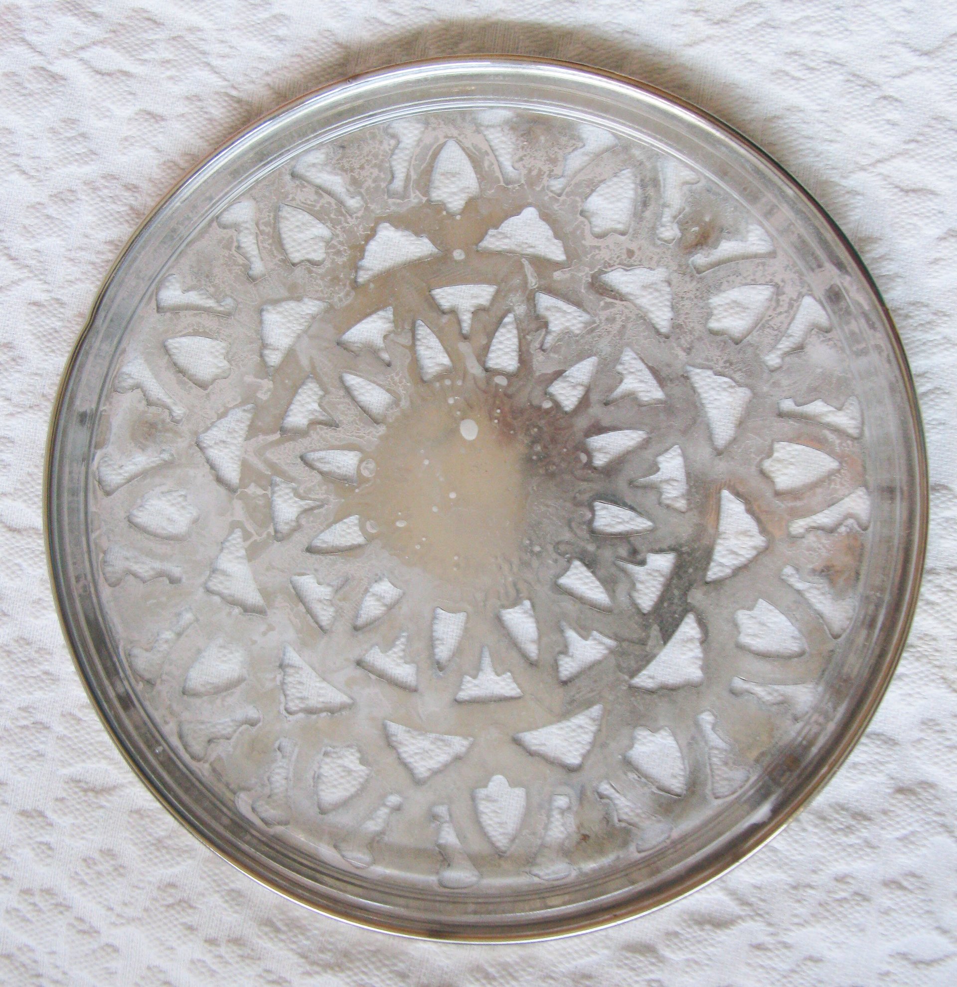 Vintage Tea Trivet Silver Glass Hot Plate Eales 1779 Tea Party Wedding Birthday Entertain Gift Rococo Elegant Shabby Chic   WhenRosesBloom