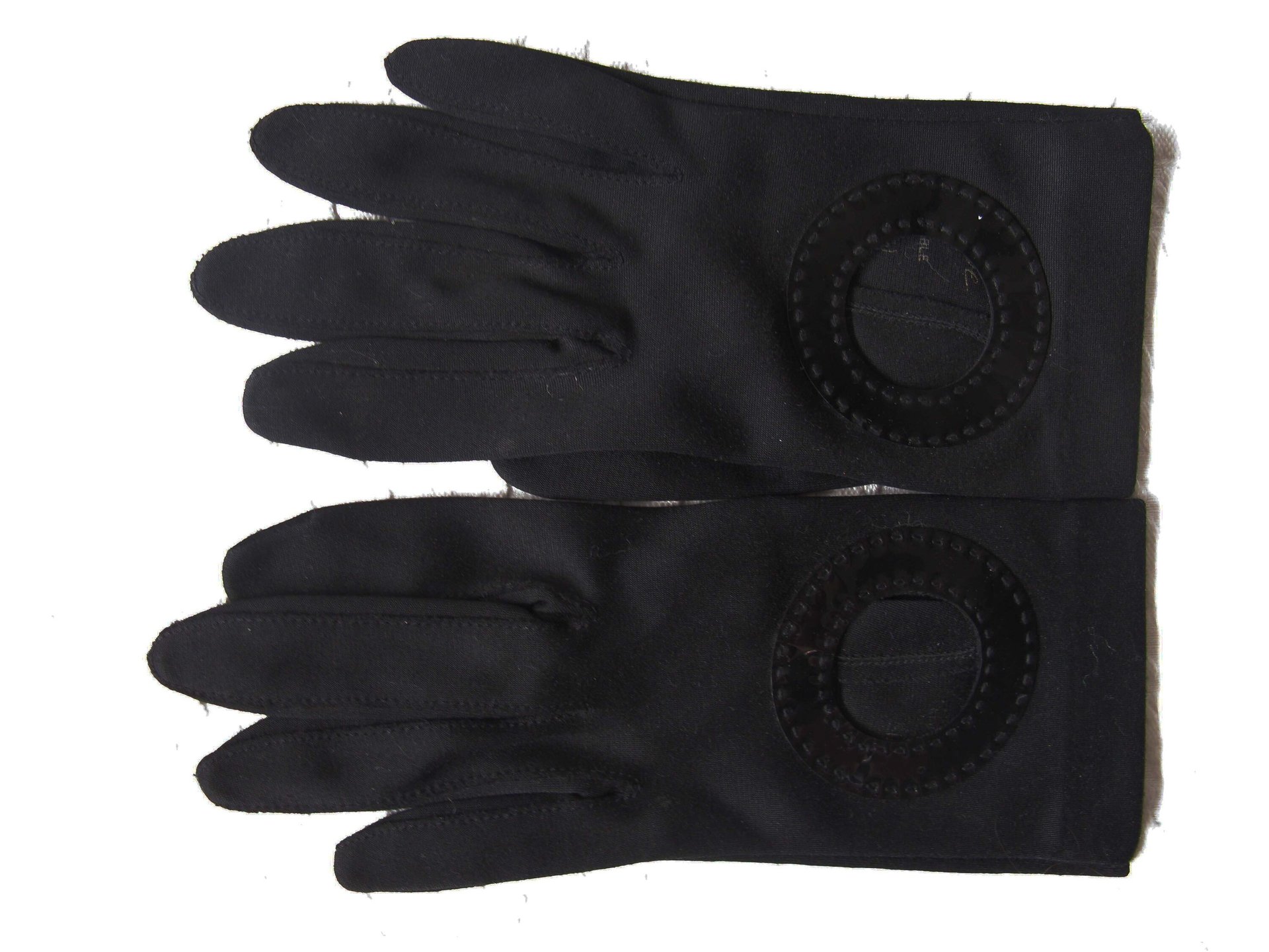 Vintage Black Gloves Sz 6 6.5 Driving Gloves Mid Century Retro 60's Audrey Hepburn Hollywood Glamour Steampunk  Free Ship US WhenRosesBloom