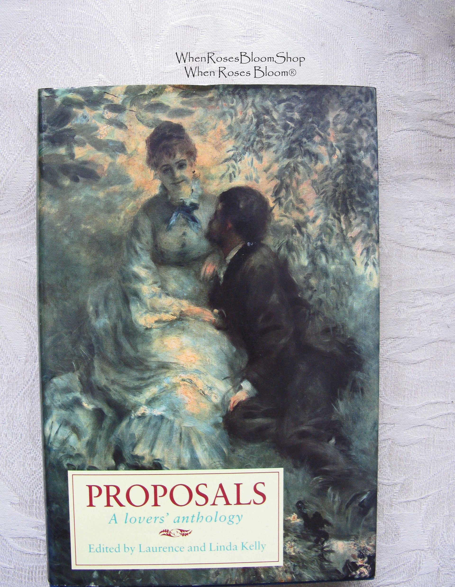 Vintage Book Proposals Romantic Love Classic Love A Lovers' Anthology Decorative Library Decor Famous Lovers Romantic Gift  WhenRosesBloom