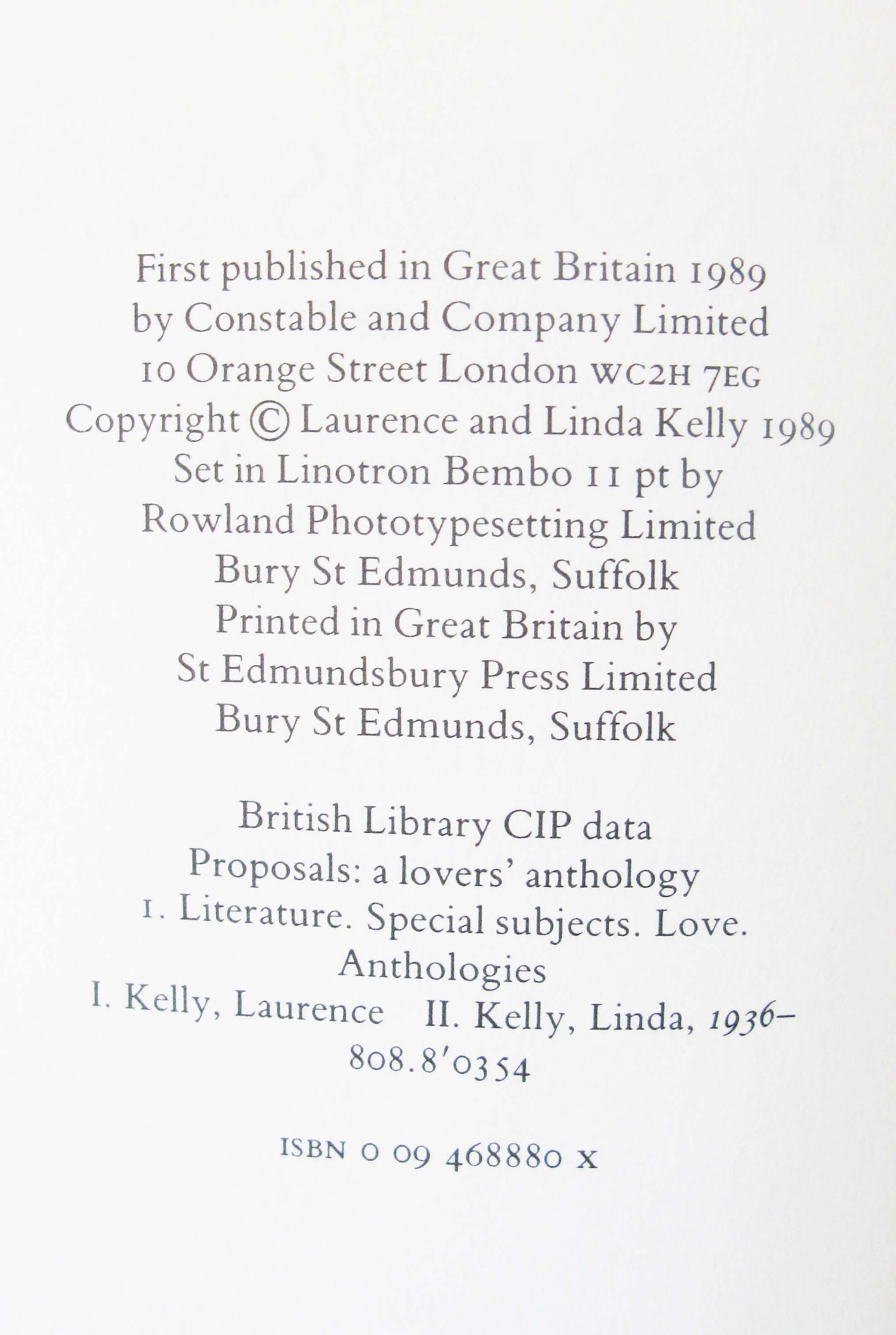 Vintage Book Proposals Romantic Love Classic Love A Lovers' Anthology Decorative Library Decor Famous Lovers Romantic Gift  WhenRosesBloom