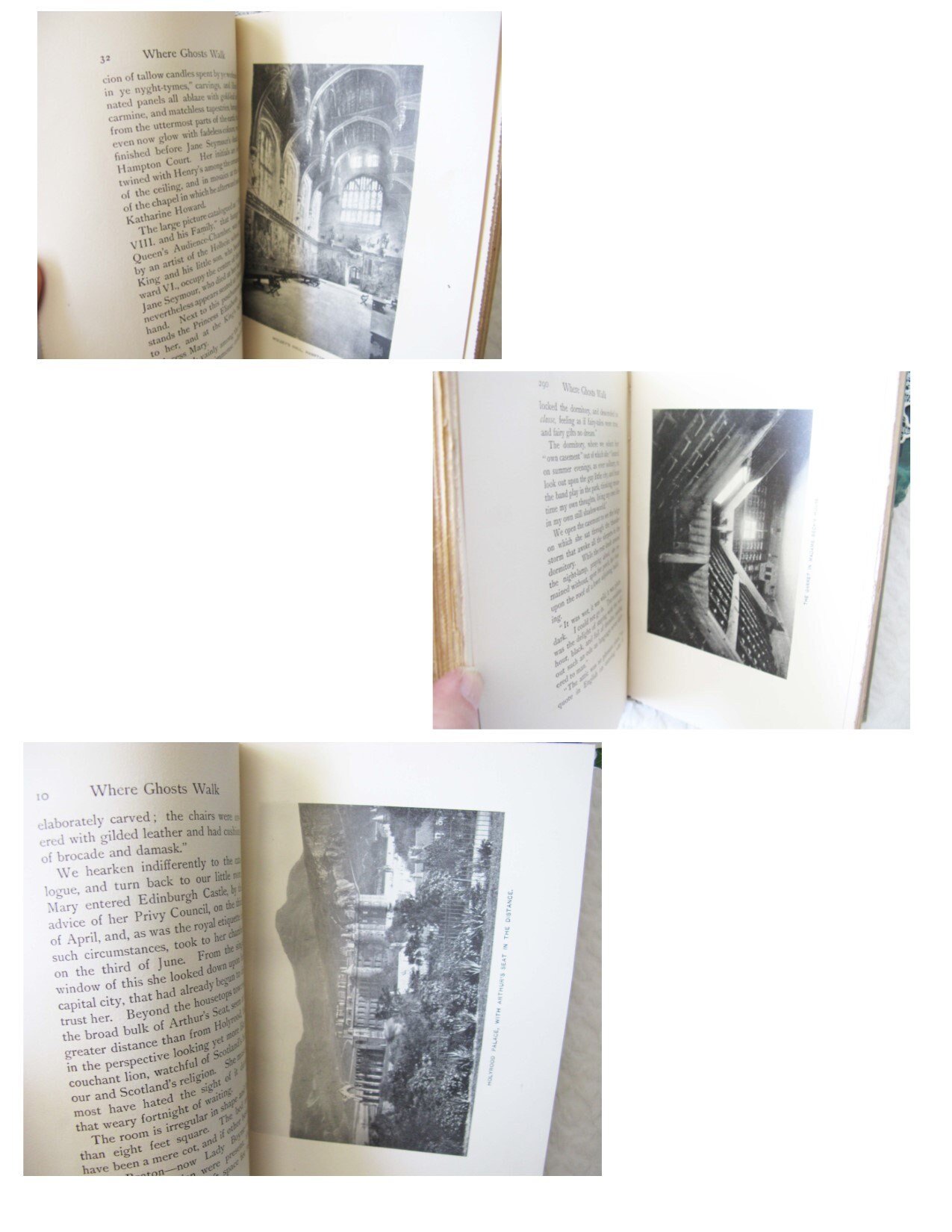 Book Where Ghosts Walked Literary History 1898 1st Ed Decorative Pretty Cover Vintage Library Decor Gift Decorative Artwork  WhenRosesBloom