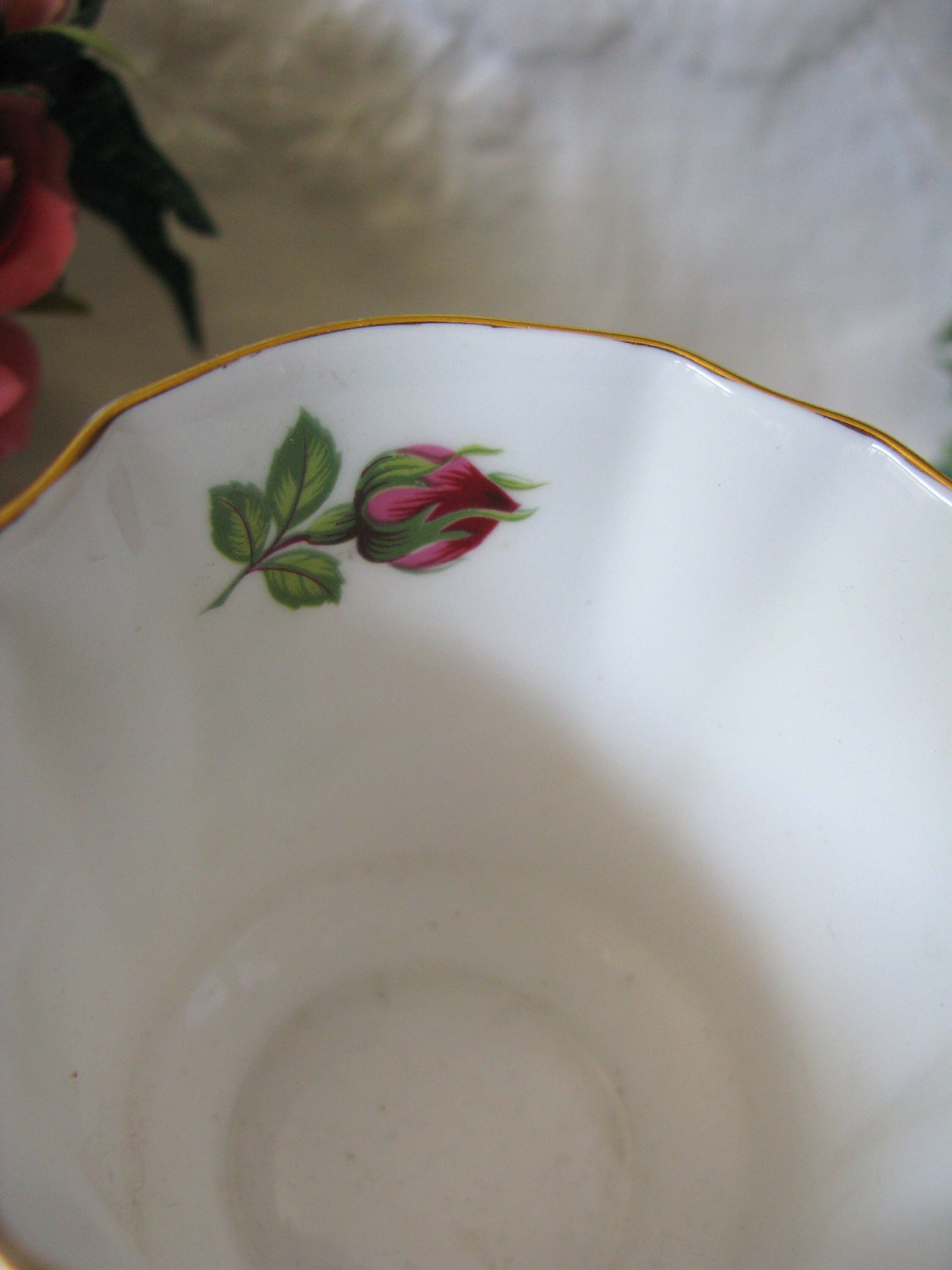 Vintage Tea Cup Shakespeare  Rose English Bone China Tea Gift Dainty Elegant Shabby Chic Retro Mid Century Classic British WhenRosesBloom