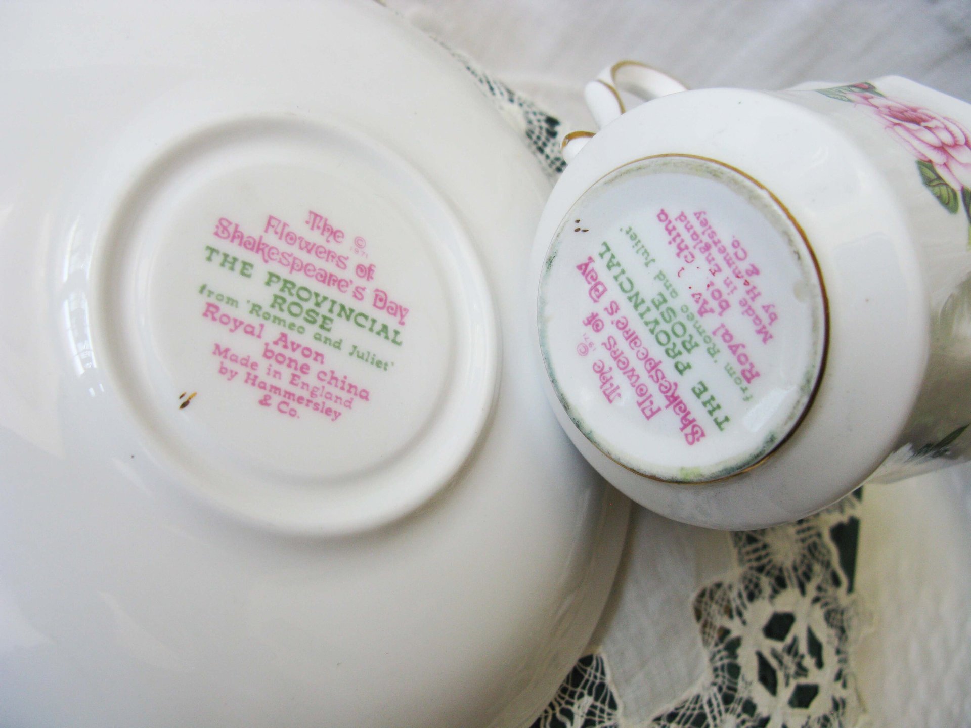 Vintage Tea Cup Shakespeare  Rose English Bone China Tea Gift Dainty Elegant Shabby Chic Retro Mid Century Classic British WhenRosesBloom