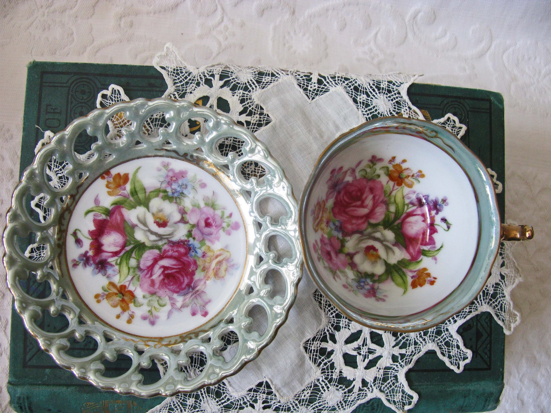 Vintage Tea Cup Floral Royal Sealy Child Dolly Mommy & Me Nana Tea Party Demitasse Cappuccino Cottage Farmhouse  Shabby Chic WhenRosesBloom
