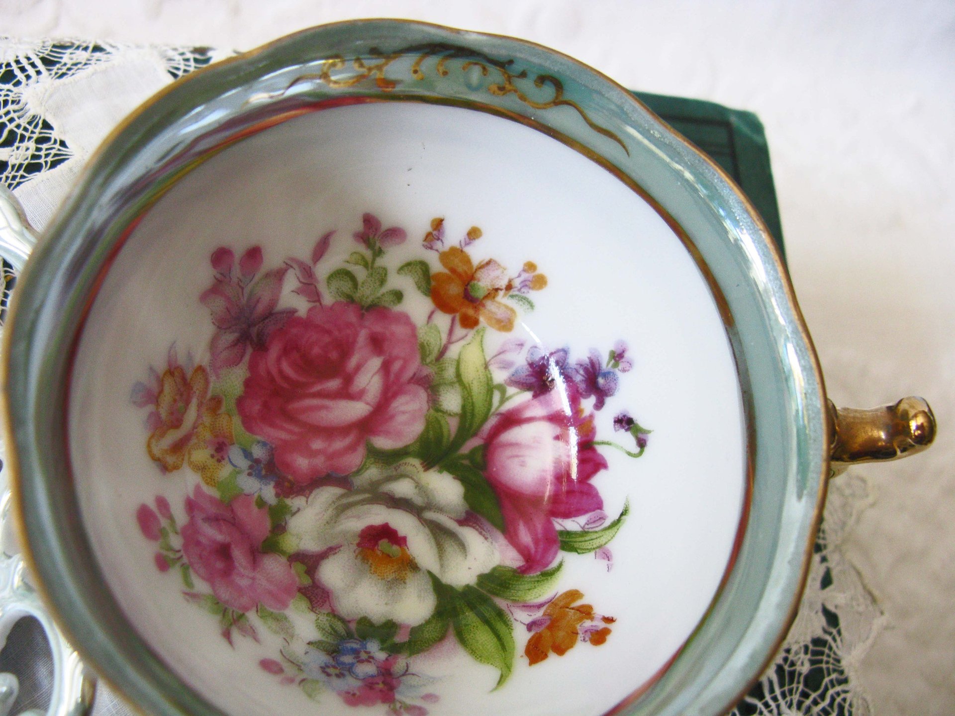 Vintage Tea Cup Floral Royal Sealy Child Dolly Mommy & Me Nana Tea Party Demitasse Cappuccino Cottage Farmhouse  Shabby Chic WhenRosesBloom
