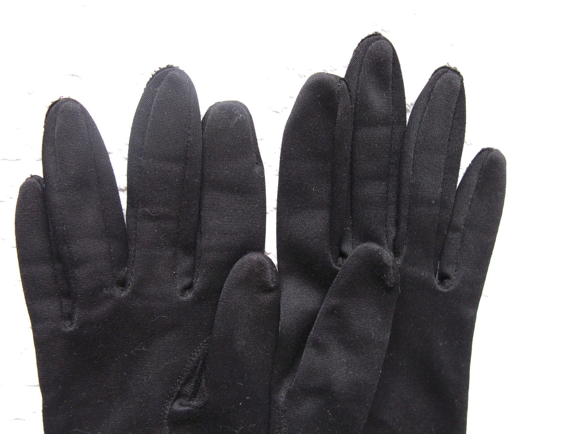 Vintage Black Gloves Sz 6 6.5 Driving Gloves Mid Century Retro 60's Audrey Hepburn Hollywood Glamour Steampunk  Free Ship US WhenRosesBloom