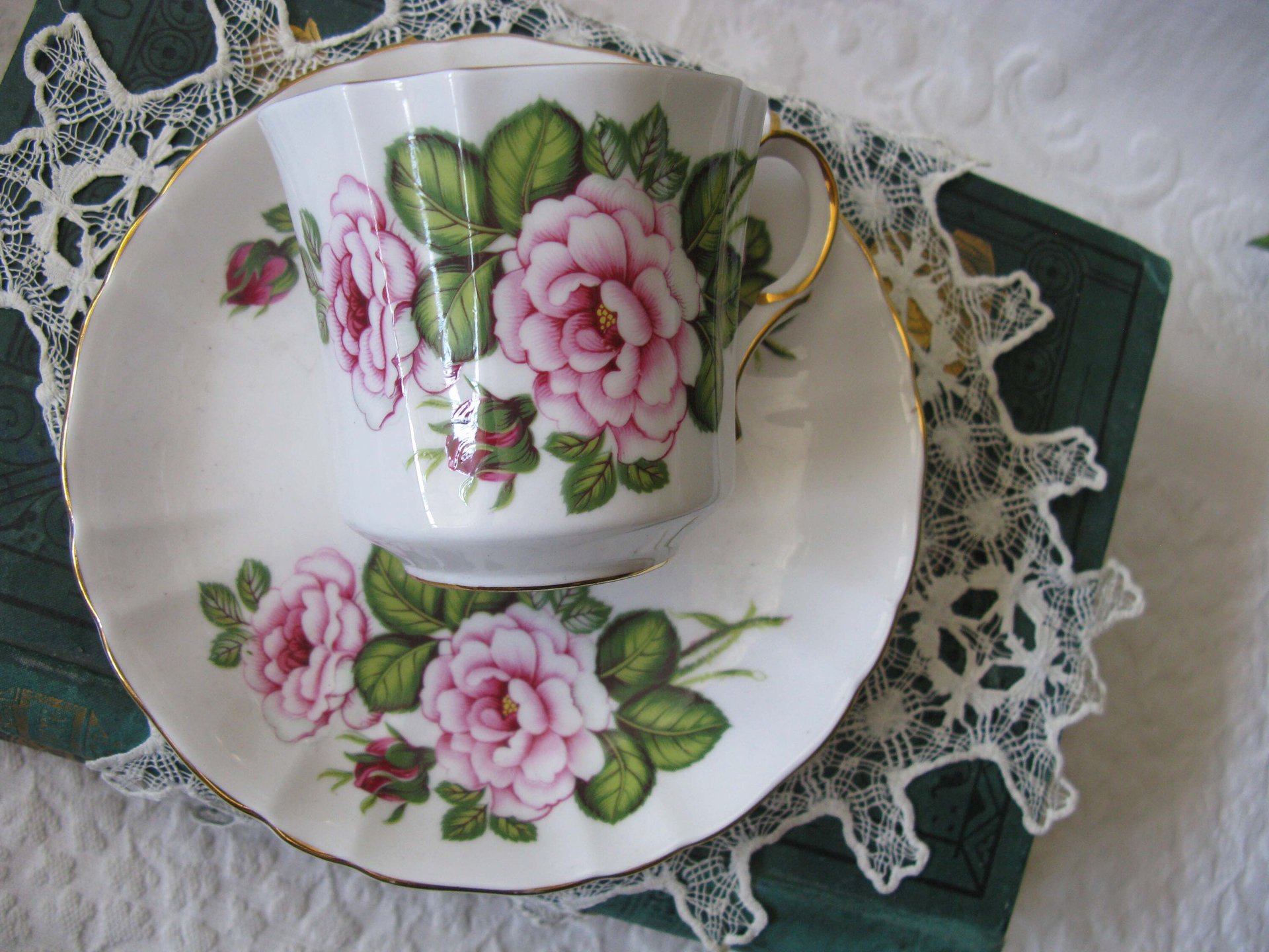 Vintage Tea Cup Shakespeare  Rose English Bone China Tea Gift Dainty Elegant Shabby Chic Retro Mid Century Classic British WhenRosesBloom