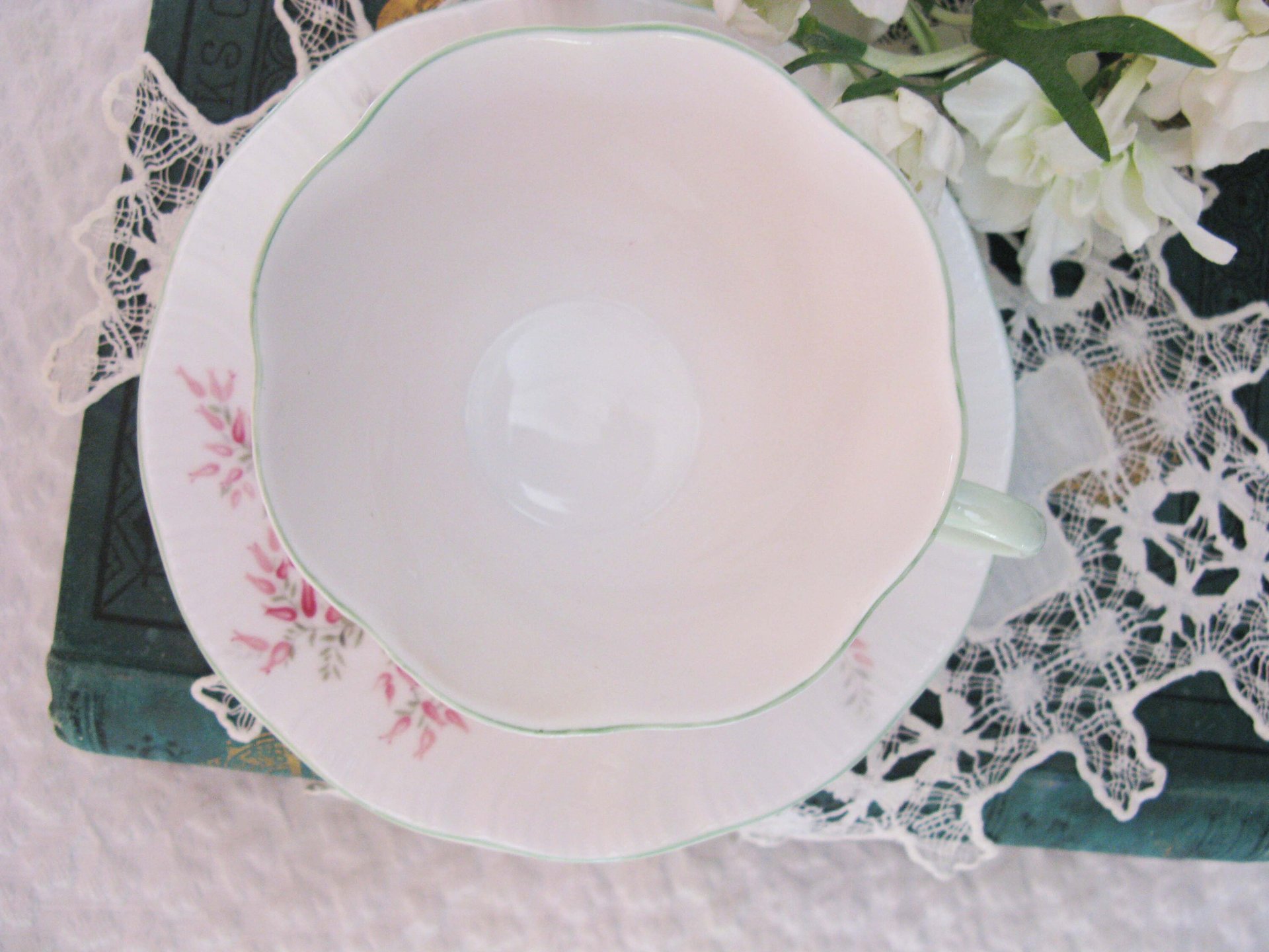 Tea Cup English Floral Bone China Vintage Tea Gift Dainty Pink Shabby Chic Retro Mid Century Classic British Shelley Look  WhenRosesBloom