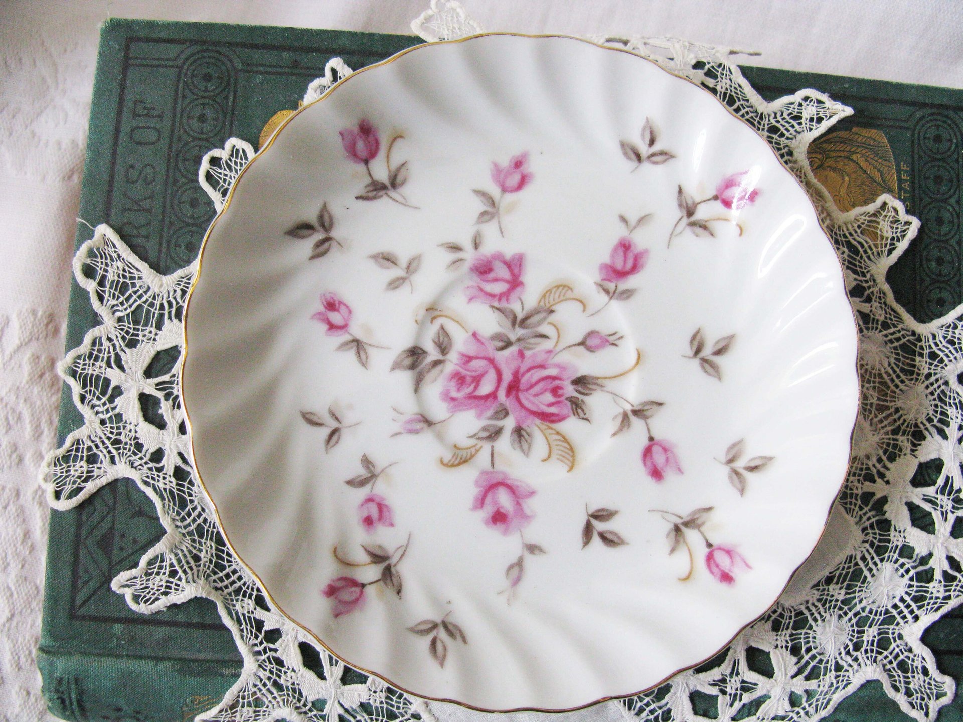 Lefton Teacup Pink Roses Vintage Mid Century Retro Tea Gift Downton Abbey Shabby Chic Classic Tea WhenRosesBloom