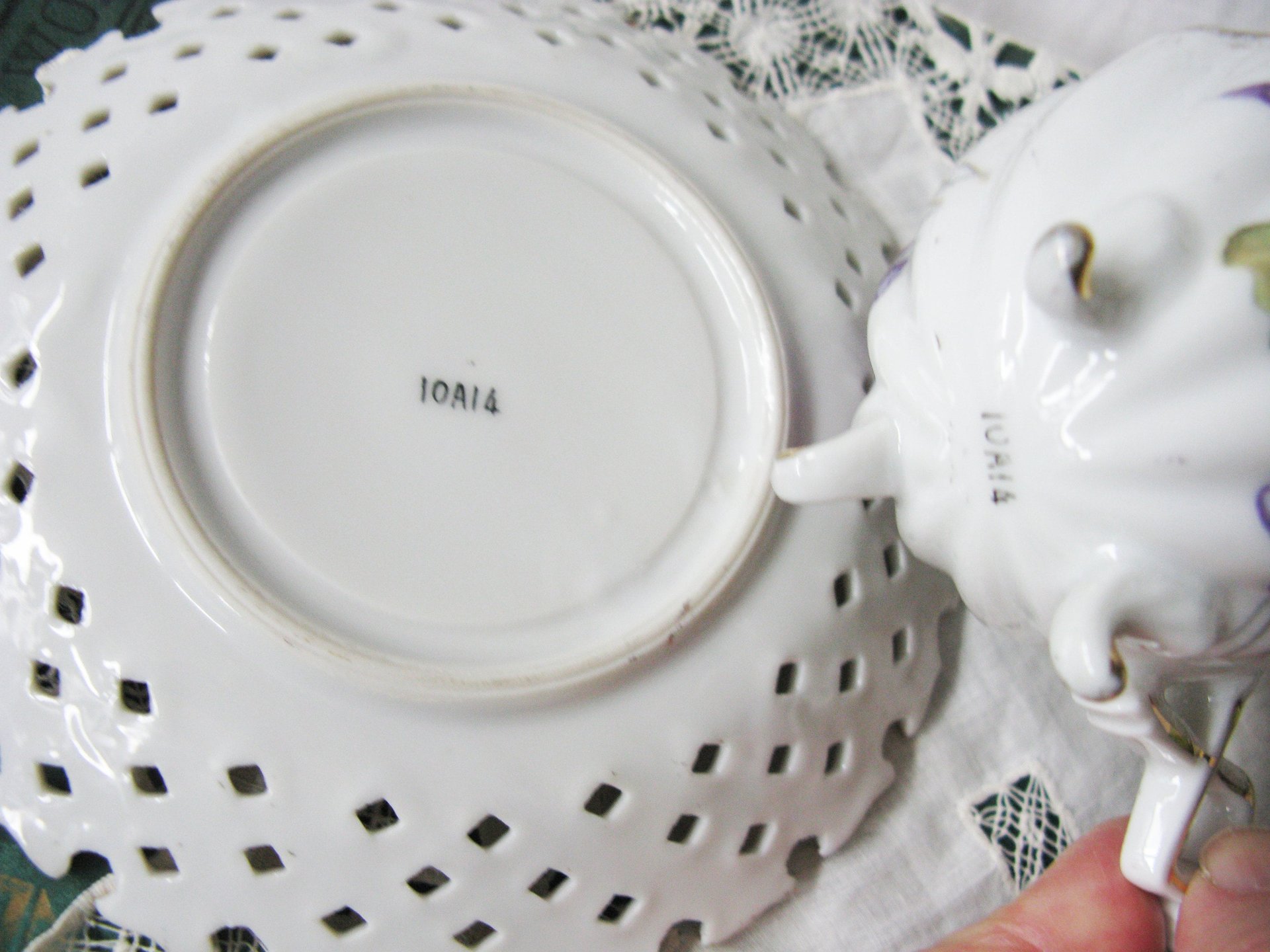 Violet Tea Cup Vintage Footed Cabinet Cup Child Dolly Mid Century Japan  Retro Tea Gift Cottage Farmhouse Shabby Chic Style WhenRosesBloom