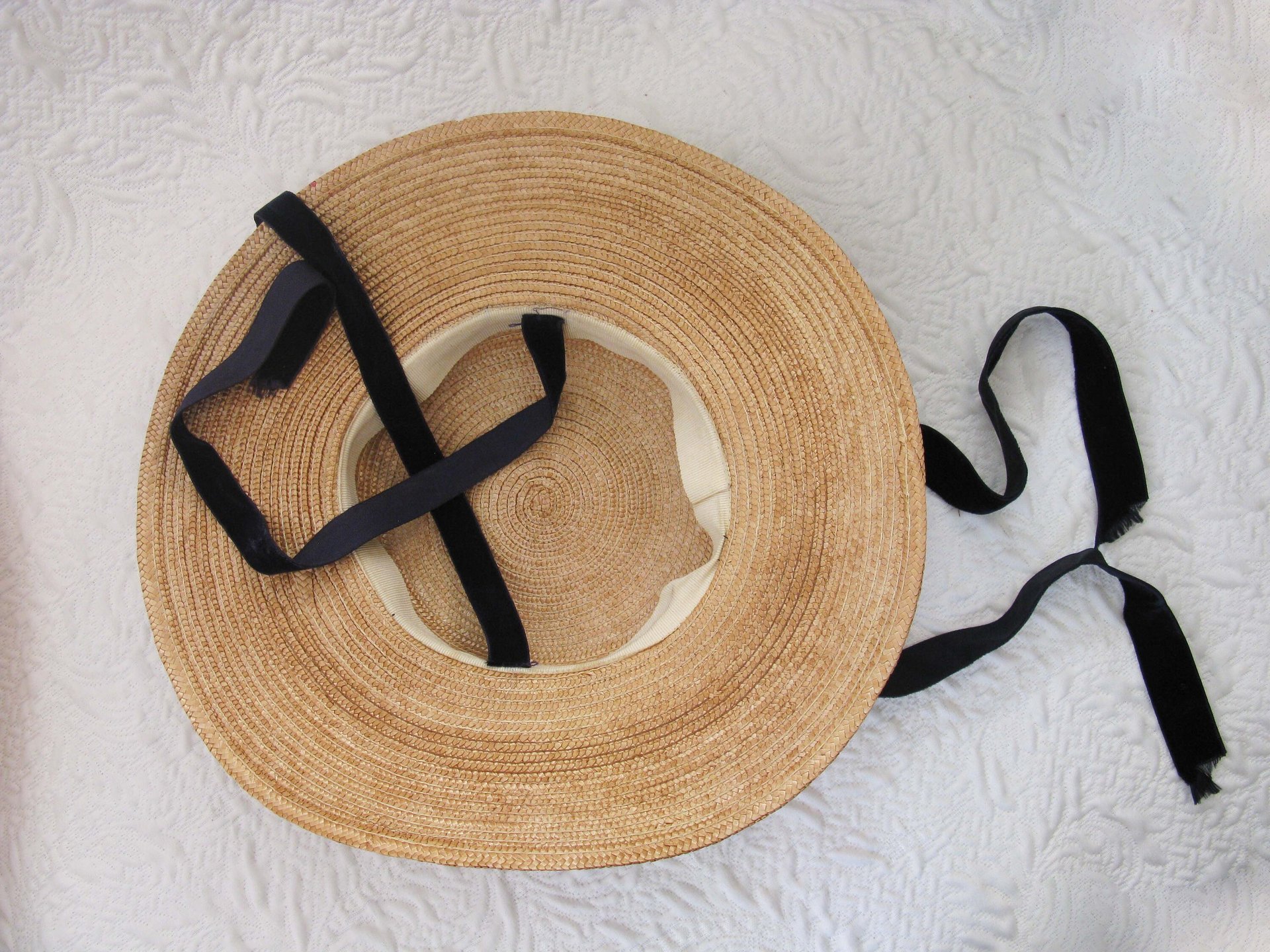 Straw Hat with flowers Vintage Classic Romantic Elegance Retro  Artsy Style Garden Wedding Tea Party Cosplay  WhenRosesBloom