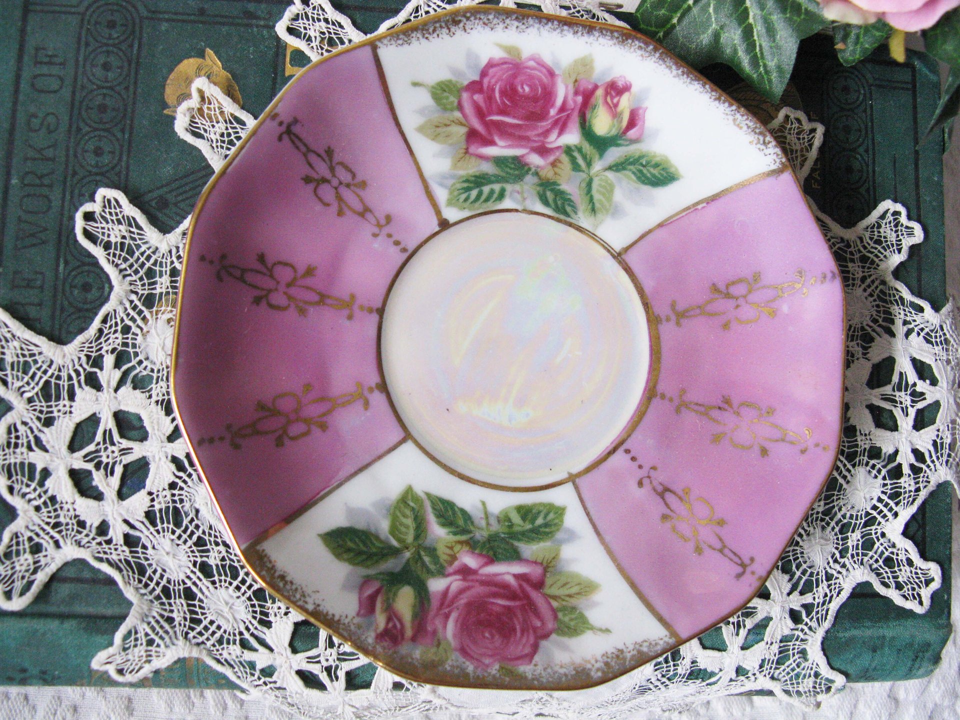 Tea Cup Pink Roses Footed Japan Vintage Downton Tea Time Gift Cottage Shabby Chic Mid Century Tea Style  WhenRosesBloom