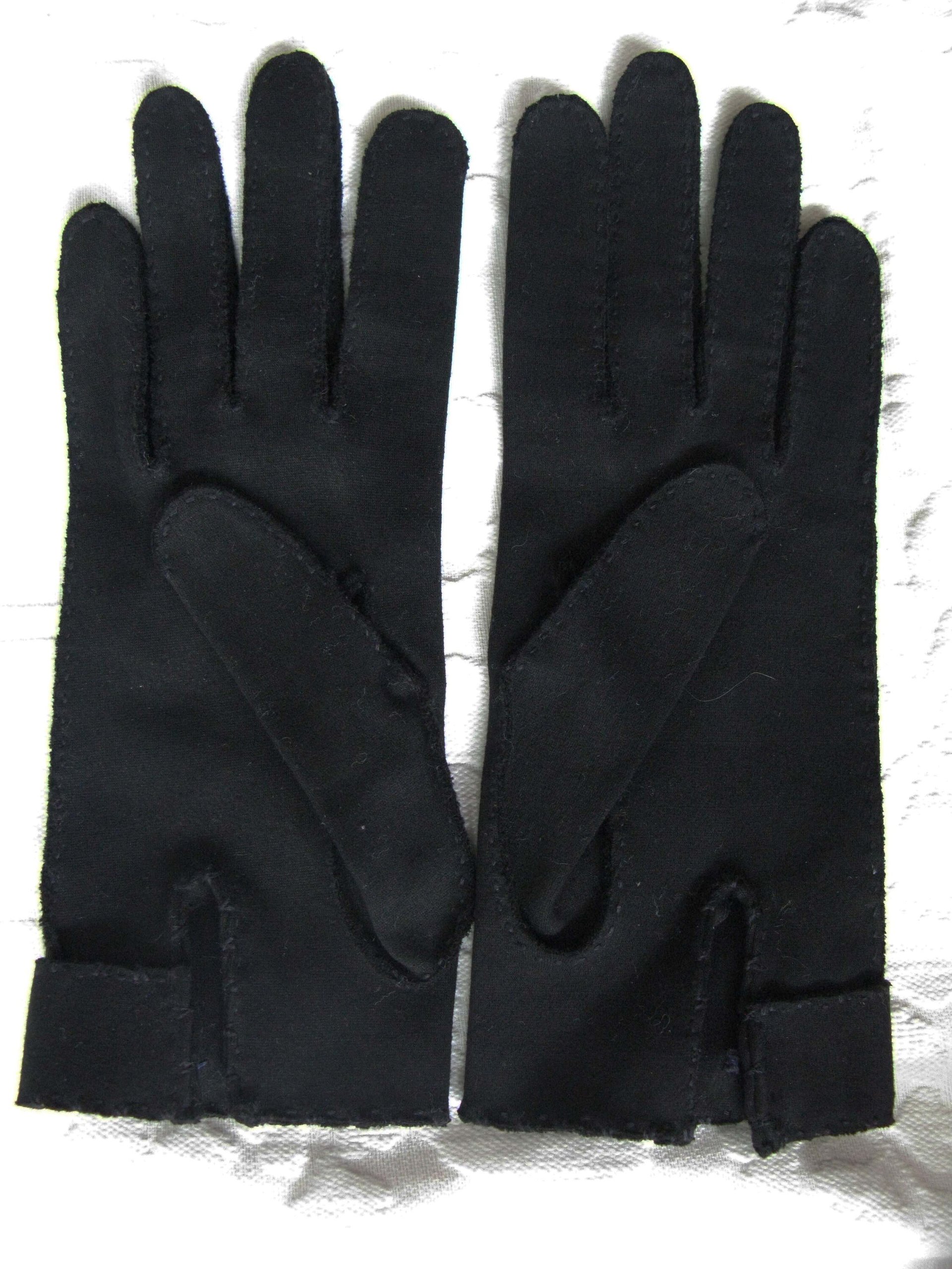 Black Gloves Vintage Size 6.5 Retro Mid Century Tea Dance Wedding Downton Miss Fisher Steampunk Cosplay Glove Free Ship  US When Roses Bloom