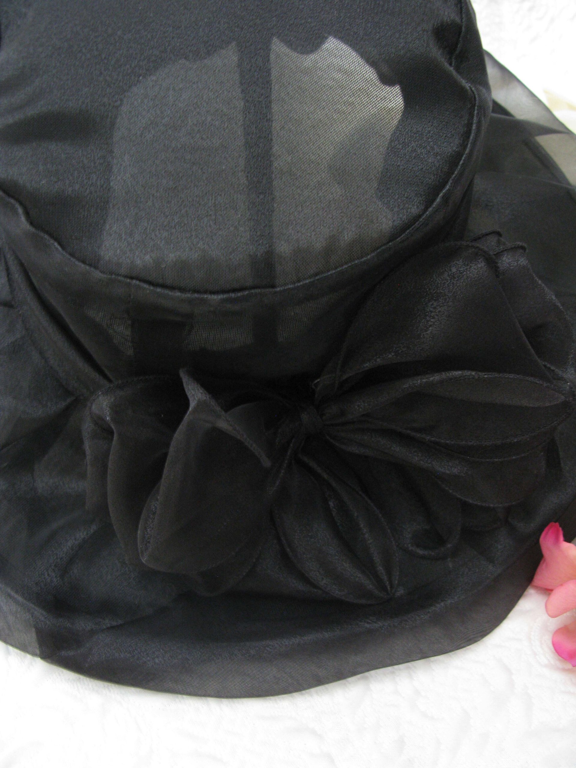 Vintage Hat Black Classic Cocktail New Look Retro Elegance Derby Hat Victorian Steampunk Cosplay Mid Century Audrey Hepburn WhenRosesBloom