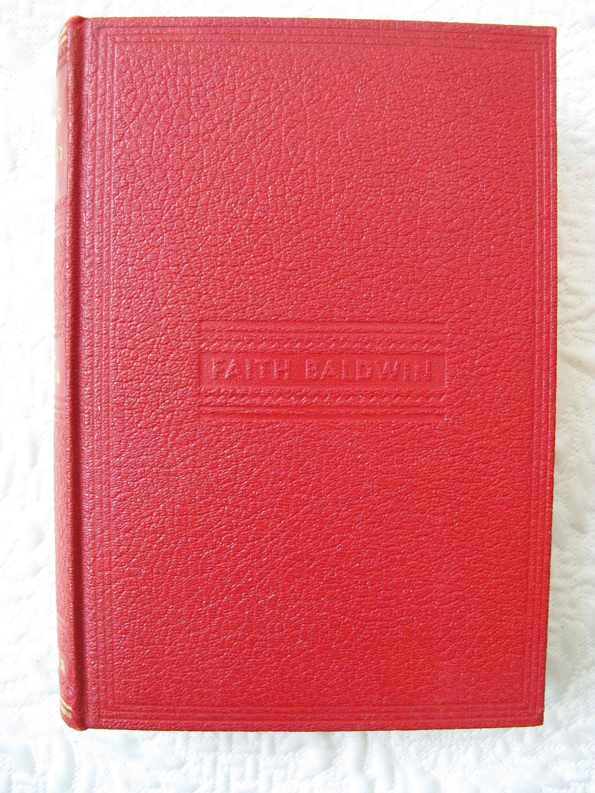 Vintage Red Books Faith Baldwin Romance  circa 1930s-1940s  Set of 6 Classic  Red Gold Decorative Library Gift WhenRosesBloom