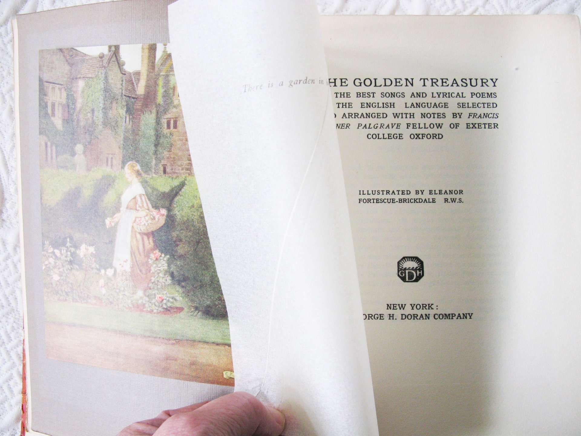 Rare Poetry Book The Golden Treasury of Song & Lyric Pretty Decorative Literary Poetry Vintage Library Gift Decorative Art WhenRosesBloom