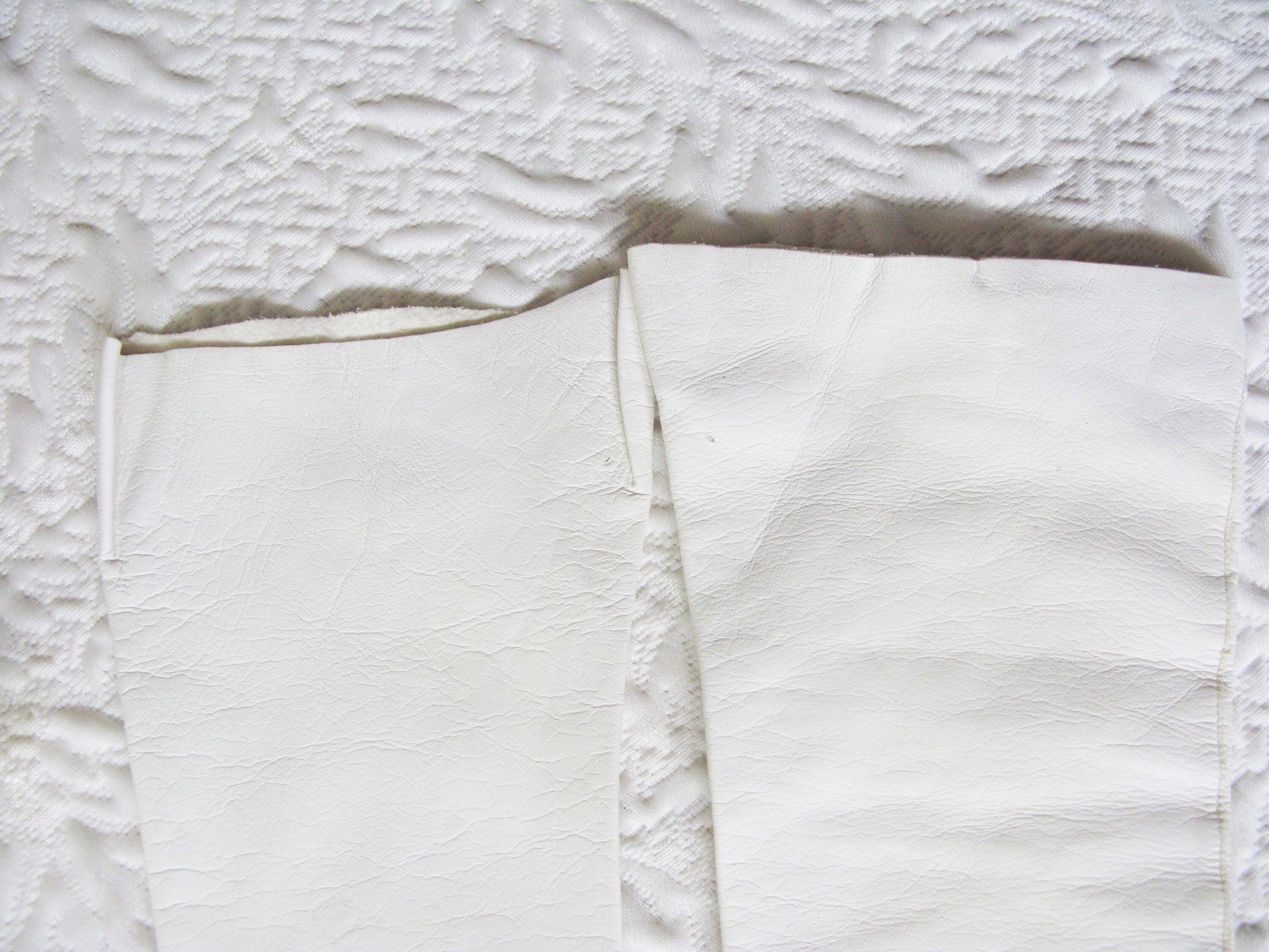 Vintage White Leather Matinee Gloves Retro Wedding Bride Tea NOS Downton Titanic Jane Austen Cosplay Free Ship  US When Roses Bloom