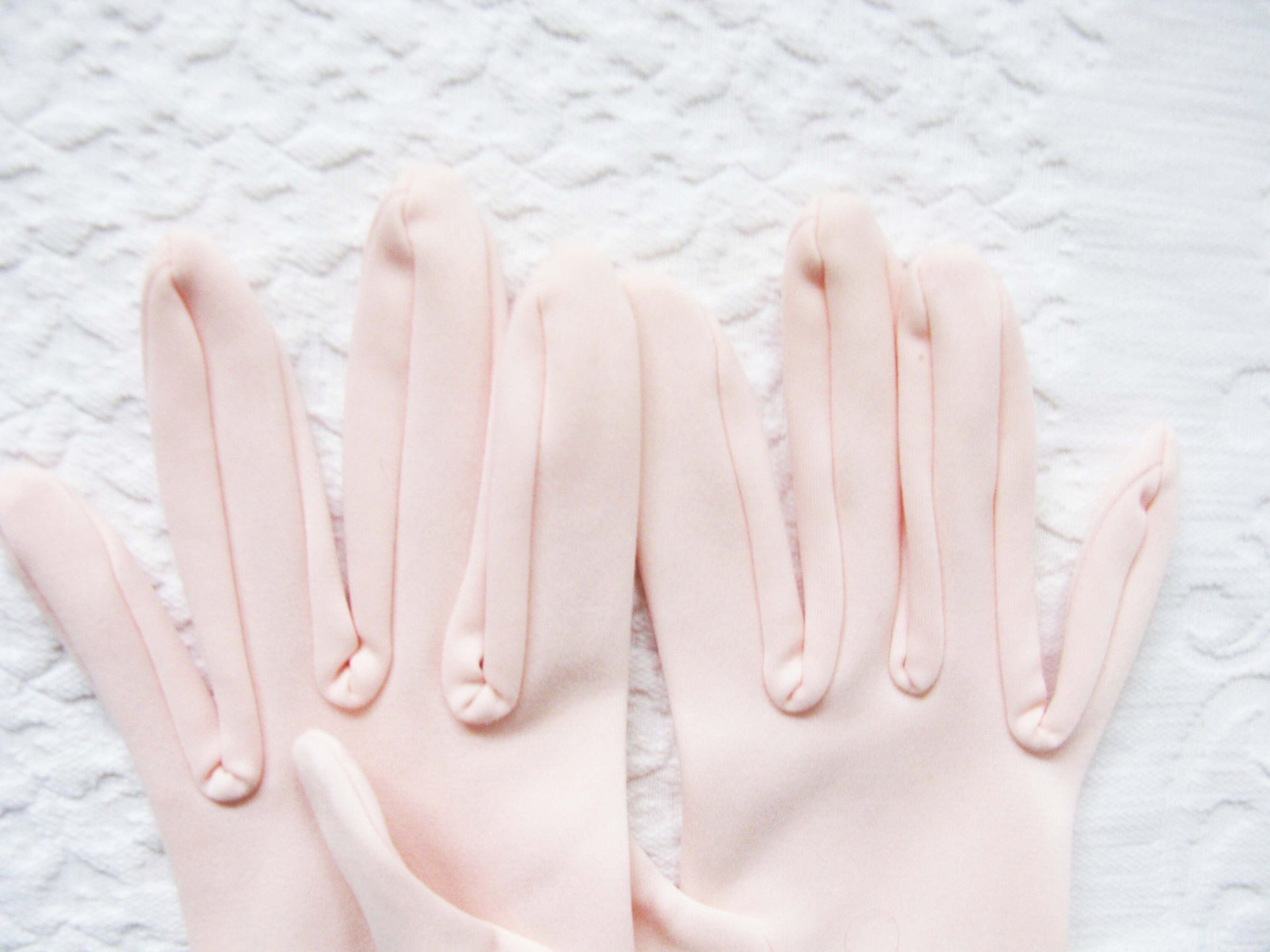 Pink Gloves Vintage Mid Forearm Length Wedding Tea Party Retro Bridal Mid Century Elegant Cosplay Free Ship US When Roses Bloom