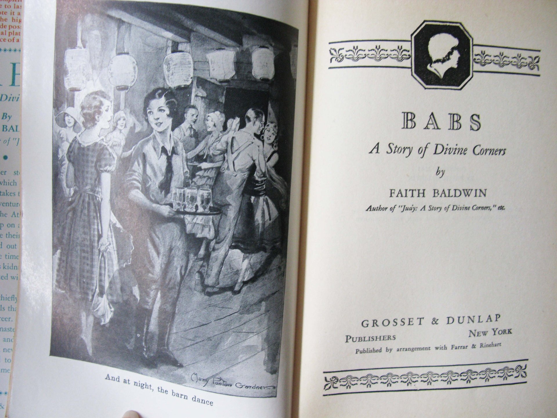 Vintage Book Babs  Faith Baldwin 1930s Classic Juvenile Girl Teen Story rare graphic art paper cover  Decorative Library Gift WhenRosesBloom