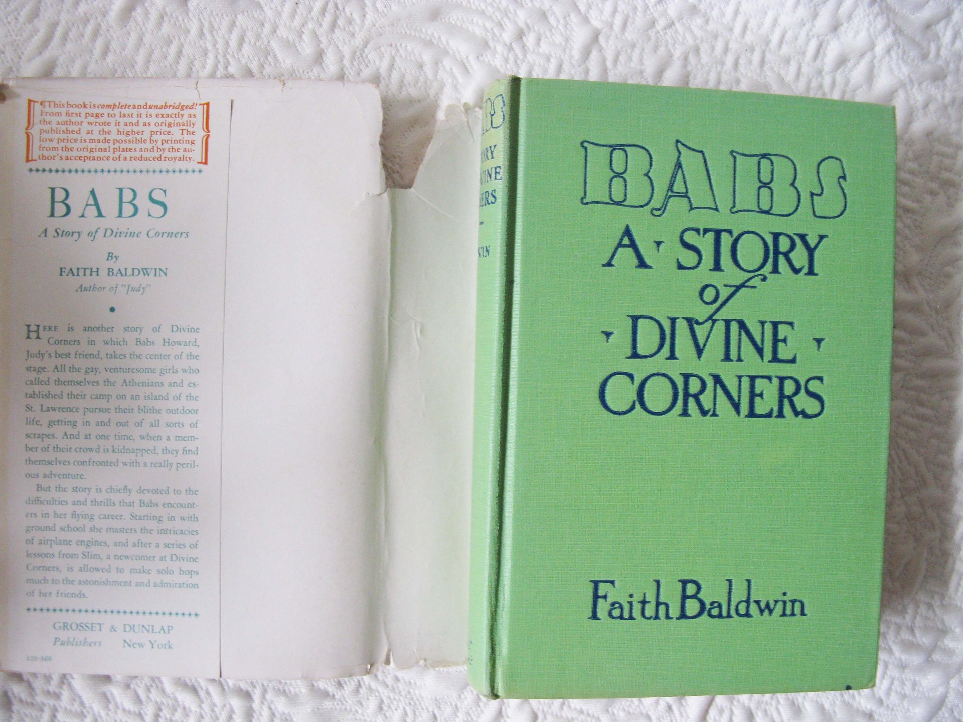 Vintage Book Babs  Faith Baldwin 1930s Classic Juvenile Girl Teen Story rare graphic art paper cover  Decorative Library Gift WhenRosesBloom