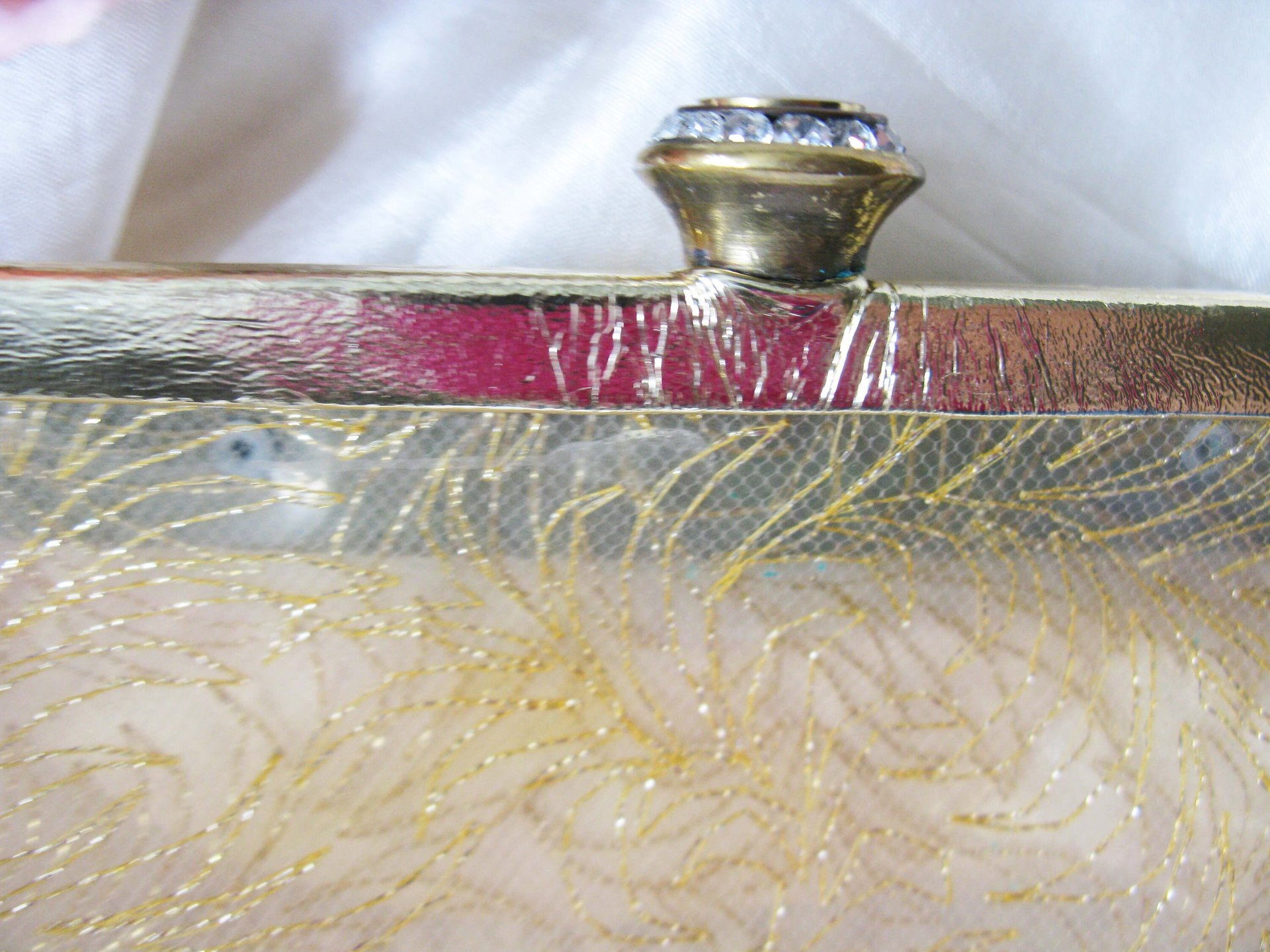 Clear Plastic Clutch Purse Evening Bag Vintage Atomic Mid Century Style 50 60s Retro Cocktail Party Classic Hollywood Glamour WhenRosesBloom