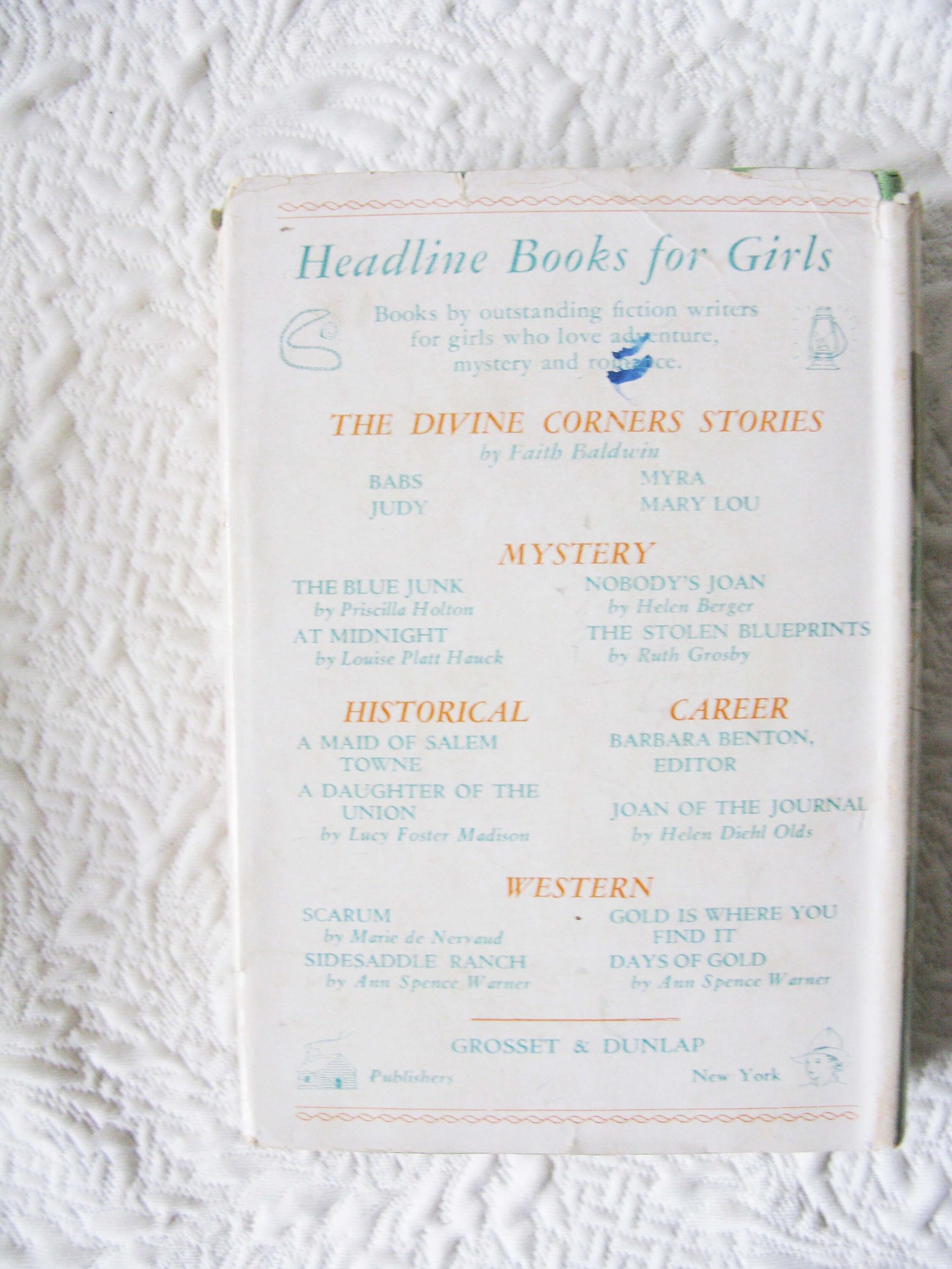 Vintage Book Babs  Faith Baldwin 1930s Classic Juvenile Girl Teen Story rare graphic art paper cover  Decorative Library Gift WhenRosesBloom
