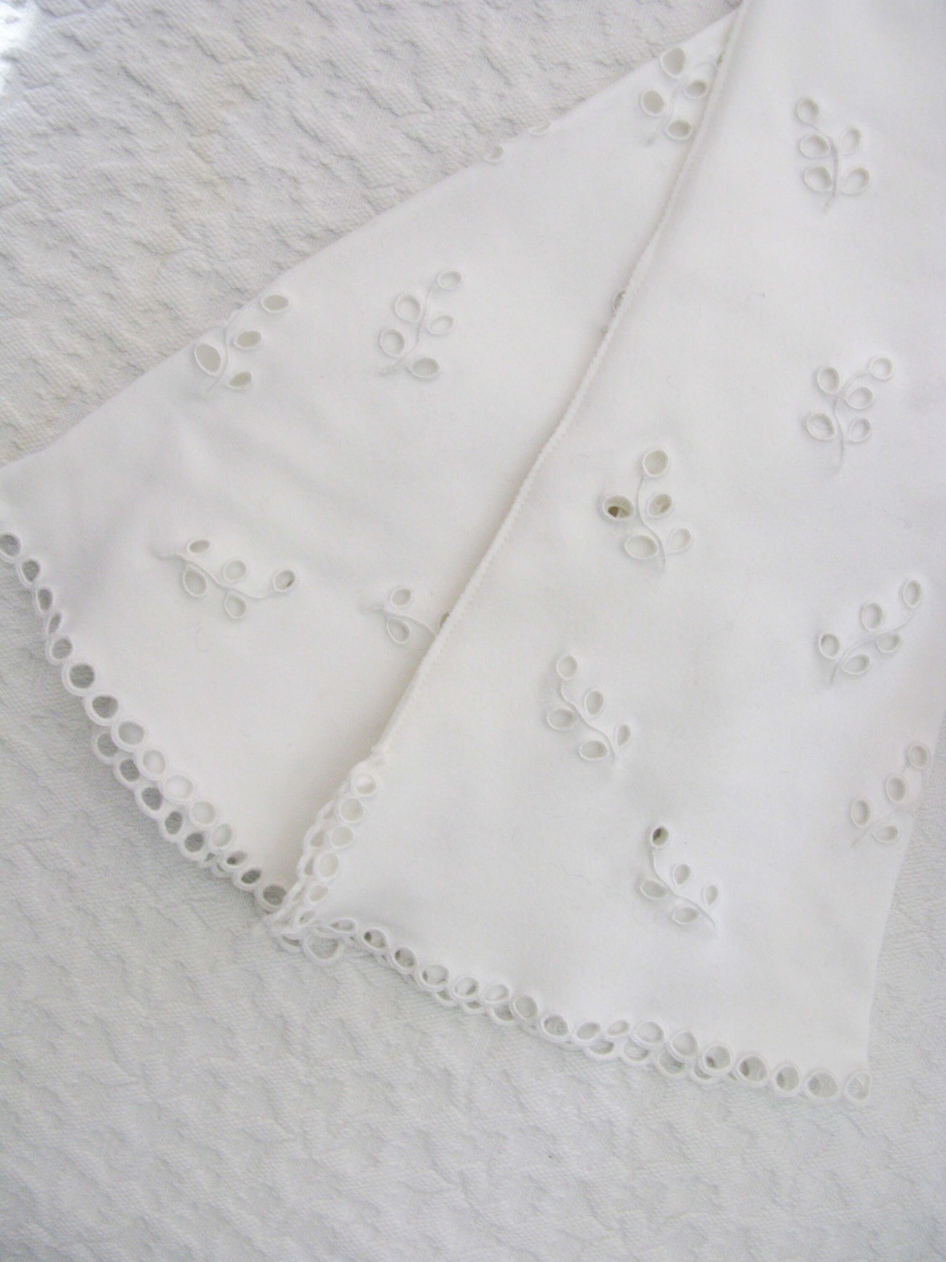 Vintage White Gloves Long Eyelet Embroidery Retro Mid Century Wedding Bride  Free Ship US Downton Austen Titanic Cosplay    When Roses Bloom