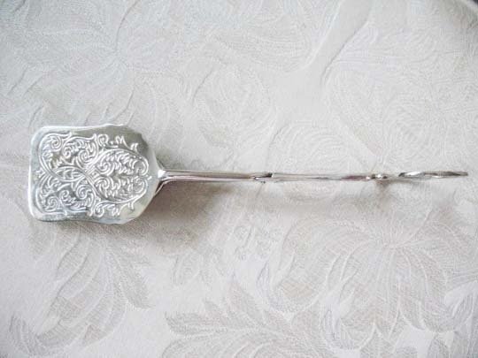 Silver Tea Pastry Sandwich Serving Tongs Elegant Afternoon Tea Gift Fancy Cake Pastry Dessert Cottage Granny Downton Abbey  WhenRosesBloom