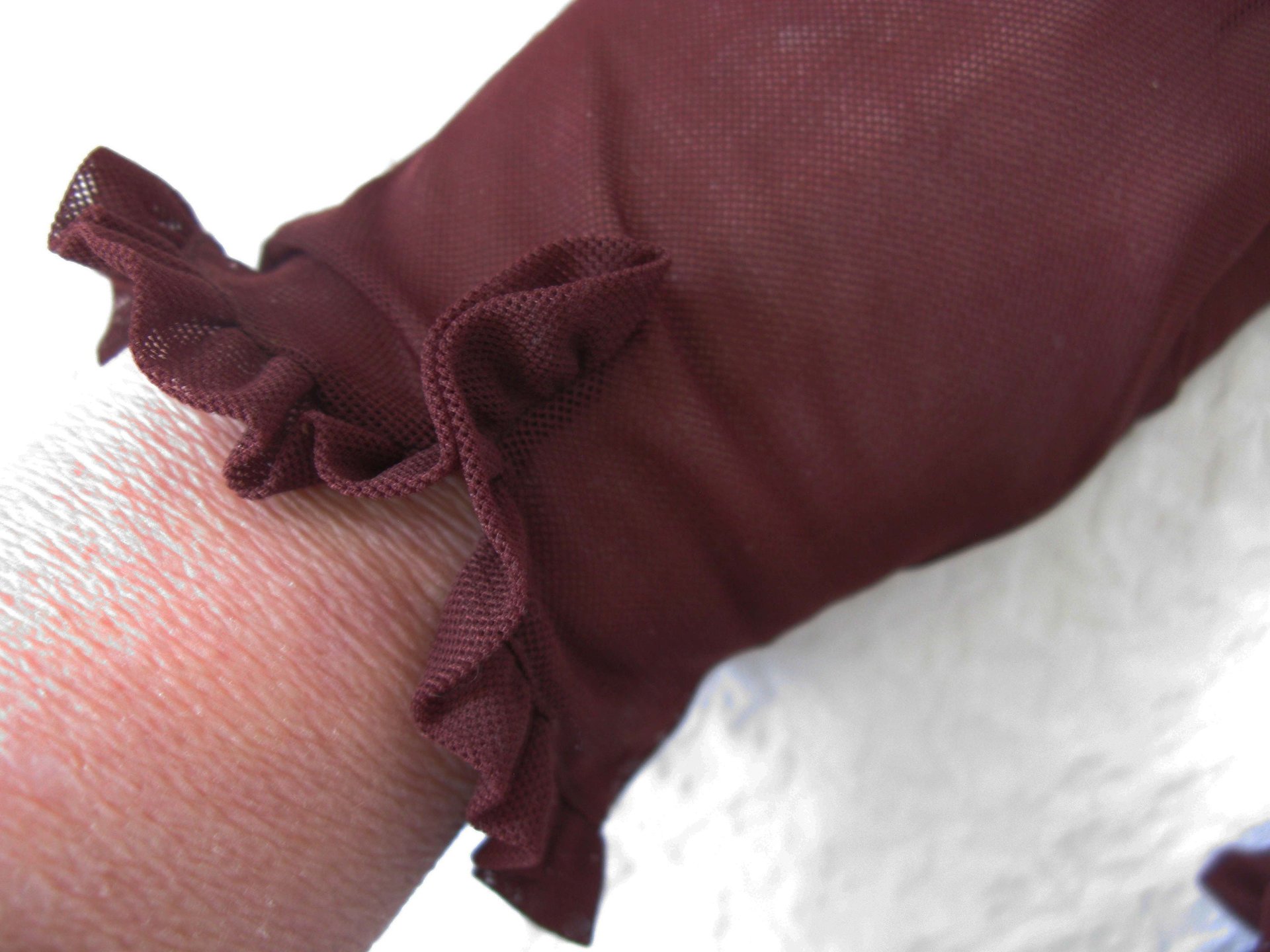 Gloves Brown Sheer Sz 6 Vintage Retro Mid Century Style Tea Downton Miss Fisher Cosplay Free Ship in US When Roses Bloom