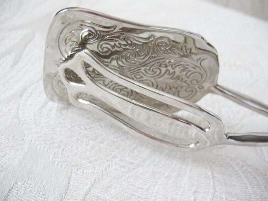 Silver Tea Pastry Sandwich Serving Tongs Elegant Afternoon Tea Gift Fancy Cake Pastry Dessert Cottage Granny Downton Abbey  WhenRosesBloom