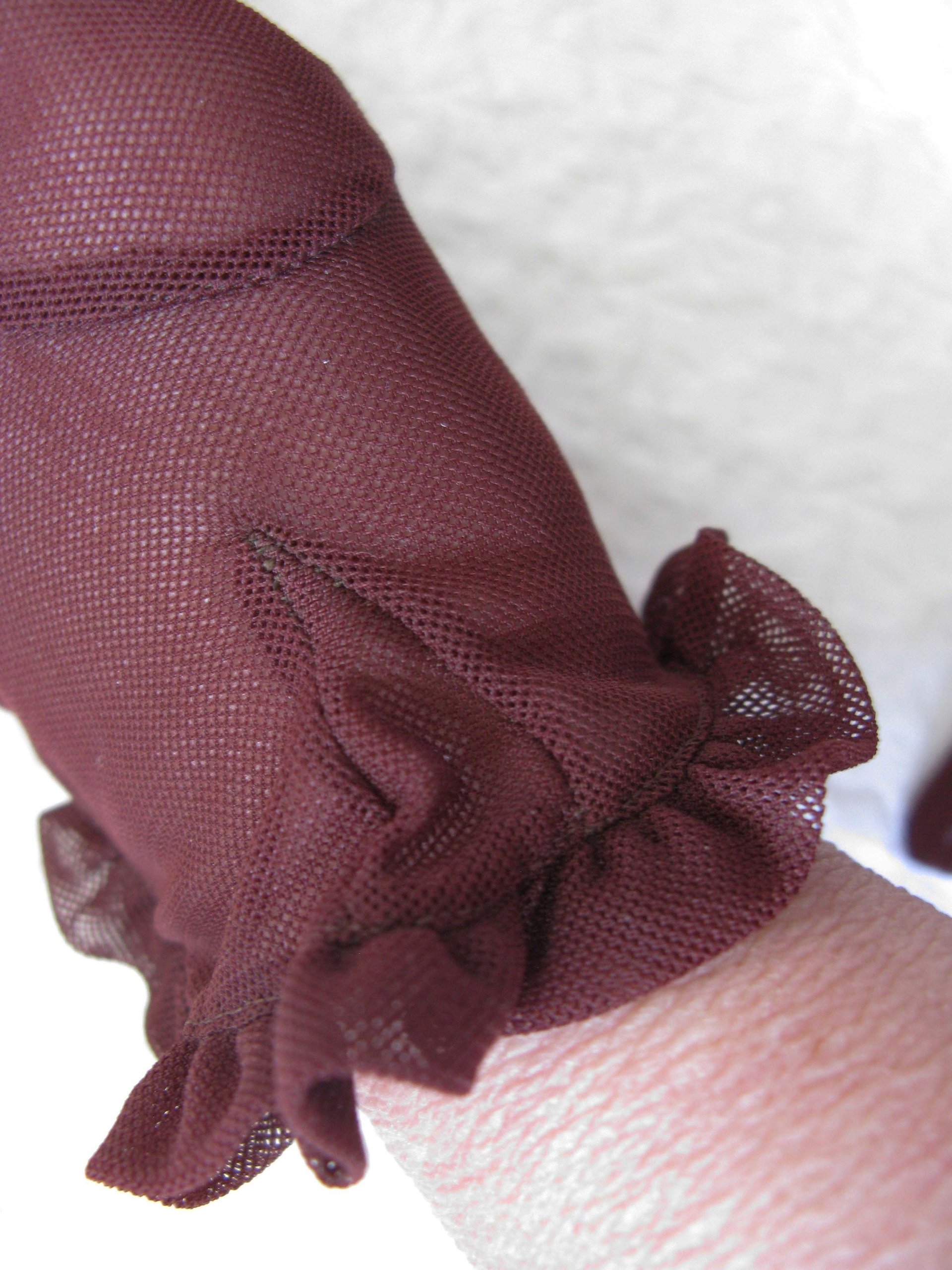 Gloves Brown Sheer Sz 6 Vintage Retro Mid Century Style Tea Downton Miss Fisher Cosplay Free Ship in US When Roses Bloom