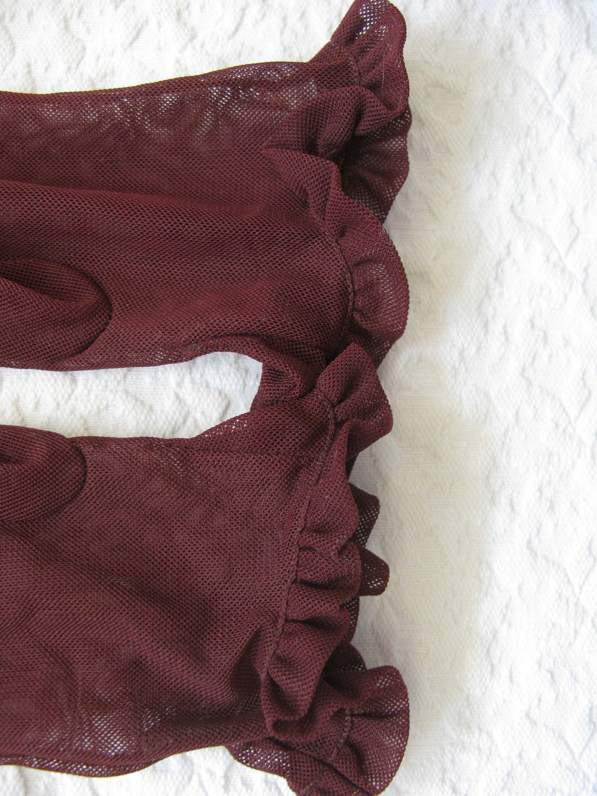 Gloves Brown Sheer Sz 6 Vintage Retro Mid Century Style Tea Downton Miss Fisher Cosplay Free Ship in US When Roses Bloom