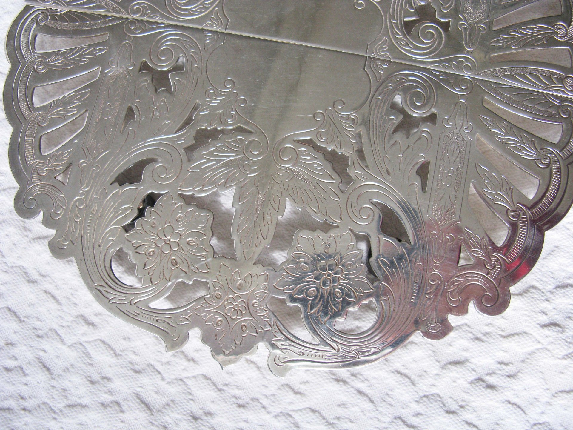 Vintage Silver Tea Trivet Hot Plate Tea Party Wedding Birthday Entertaining Tea Gift Silver Rococo Elegant Shabby Chic   WhenRosesBloom