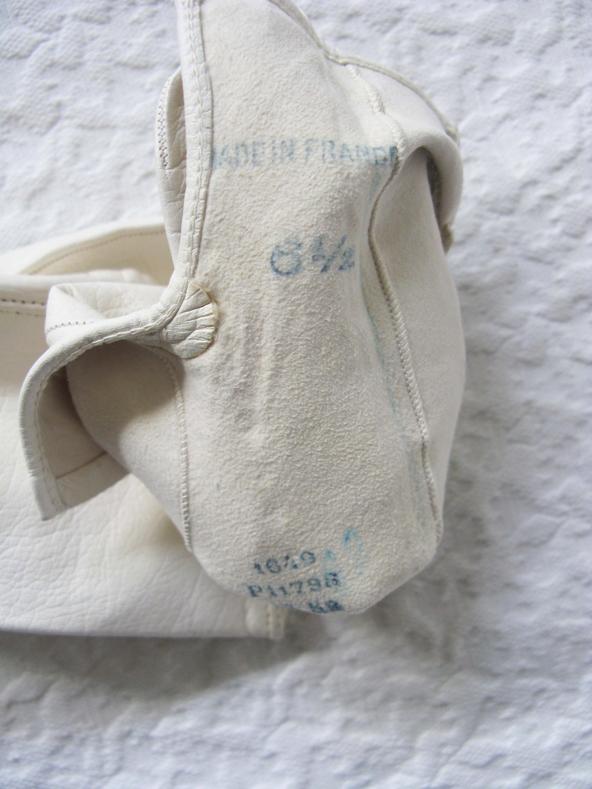 White Gloves French Leather Sz 6 1/2 Vintage Retro Wedding Bride Tea NOS Downton Gatsby Miss Fisher Cosplay Free Ship  US When Roses Bloom