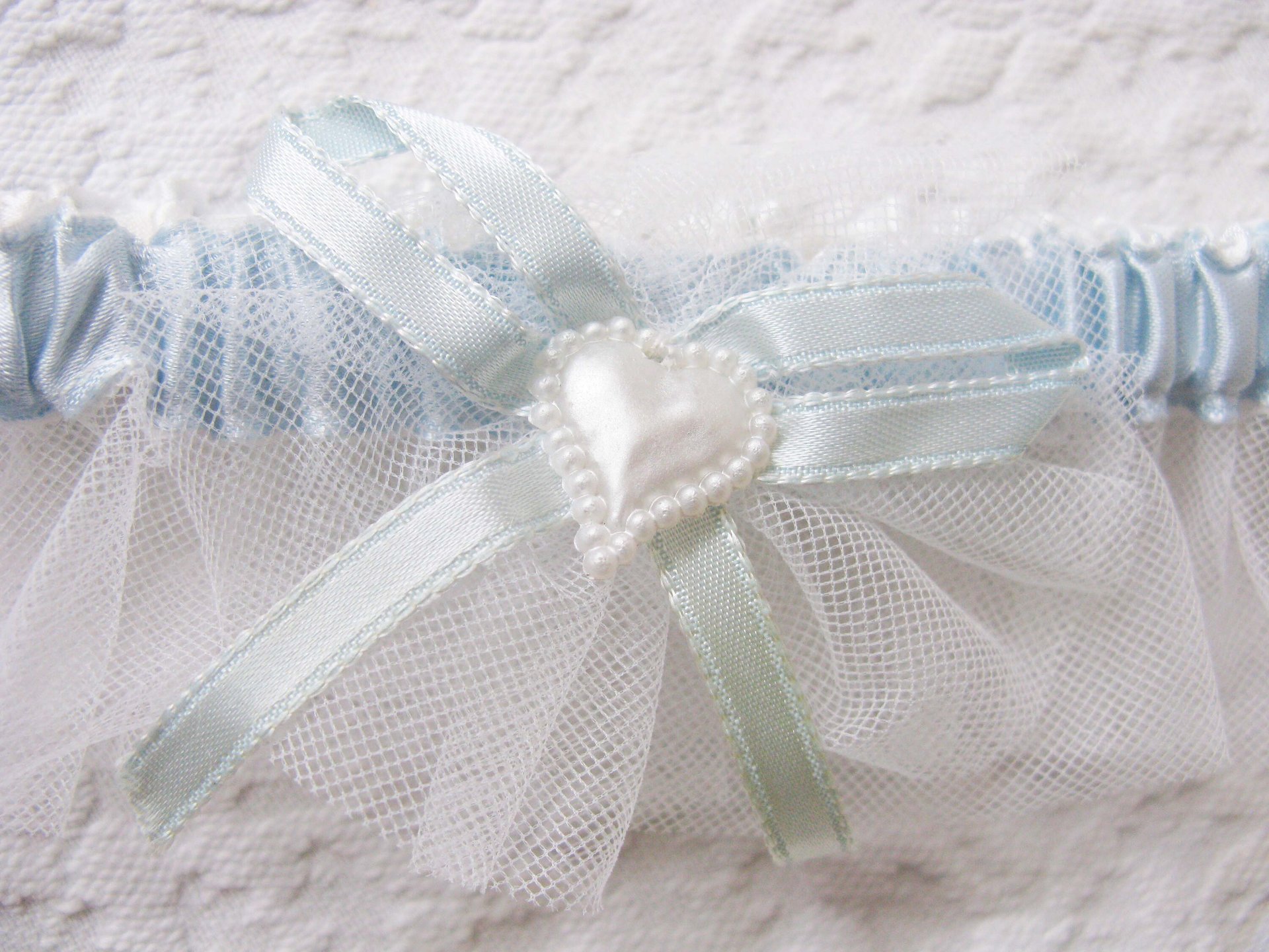 Wedding Garter Bridal Garter Vintage  Retro Classic Romantic Wedding Accessories Something Blue Ribbon &  Lace