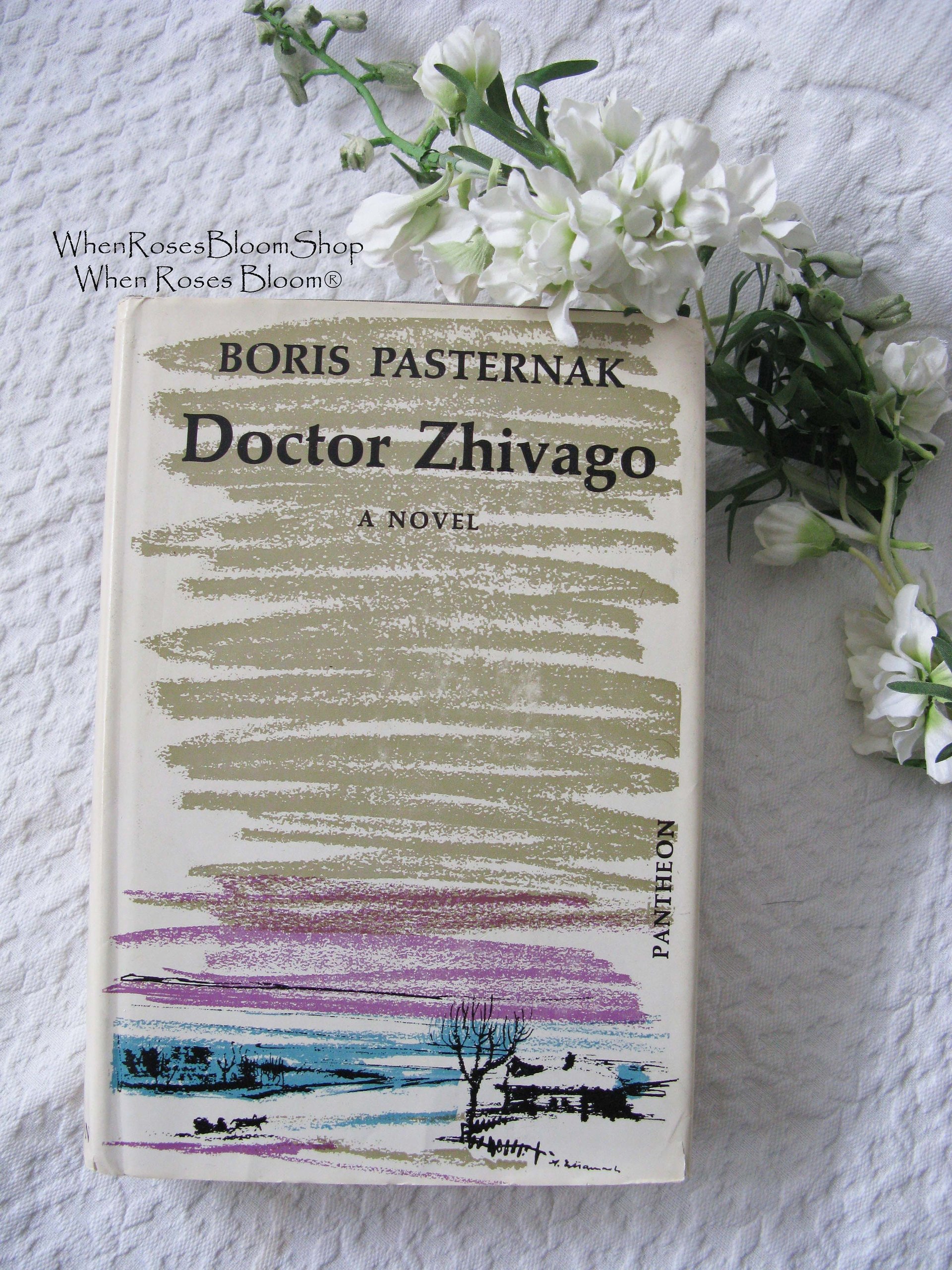 Dr. Zhivago Vintage Book 1958 Classic Romance Love Boris Pasternak Russian Literature Gift Decorative Library Decor   WhenRosesBloom