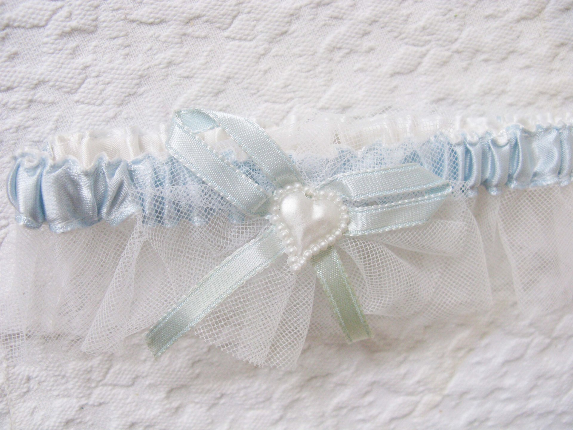 Wedding Garter Bridal Garter Vintage  Retro Classic Romantic Wedding Accessories Something Blue Ribbon &  Lace