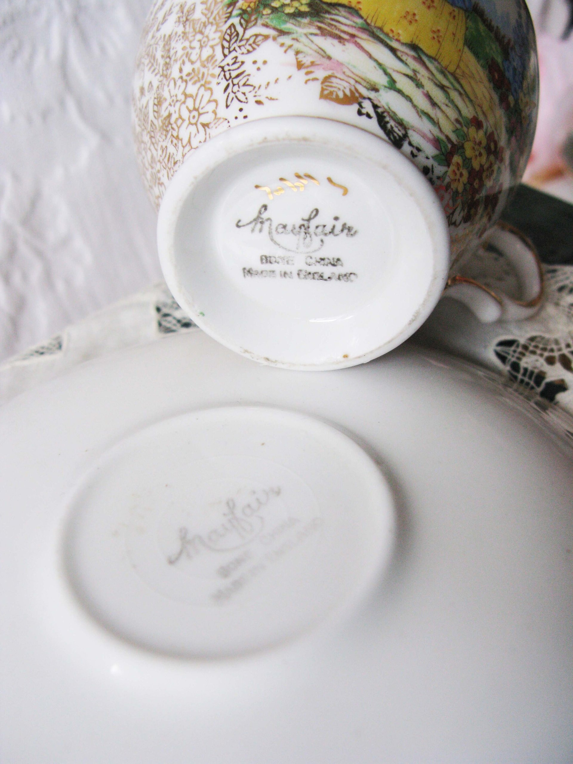 Vintage Footed Teacup Cottage Colonial Lady English Mid Century TeaTime Gift Victoria Downton Abbey Cottage Shabby Chic Tea WhenRosesBloom