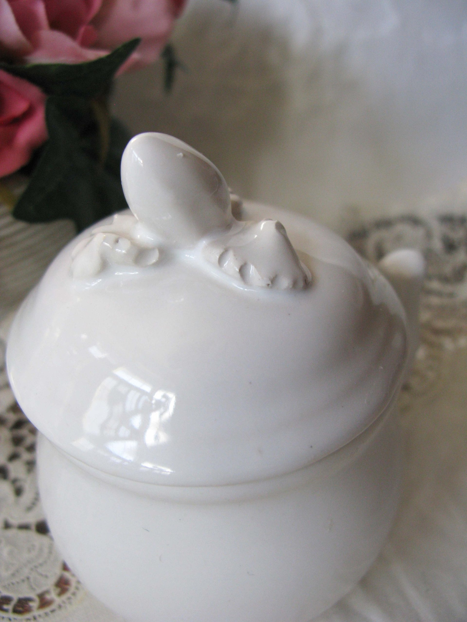 Vintage Pots de Creme Set of 6 White Italian Pottery Classic Dessert  TeaTime Elegant Mid Century Pudding Cups Hot Chocolate