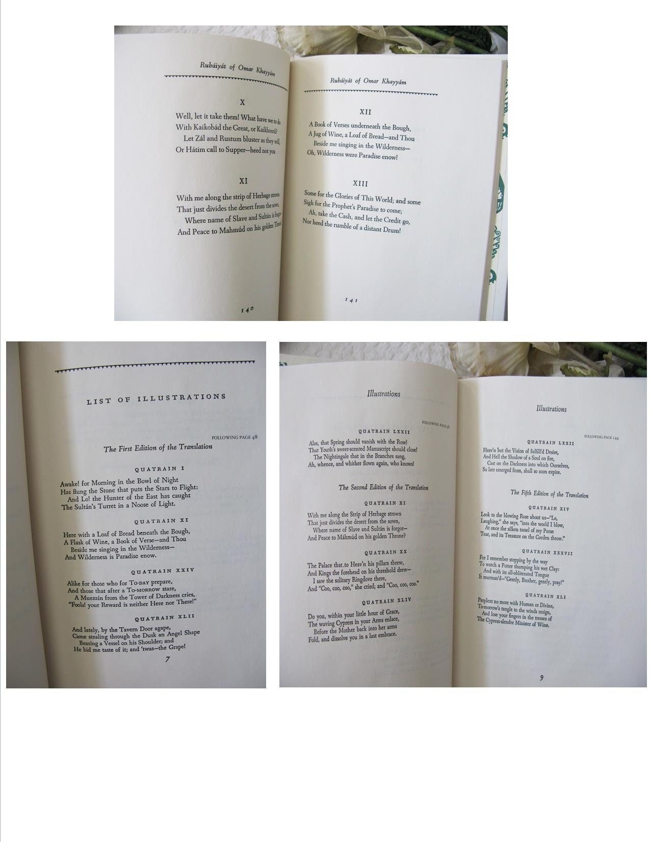 Rubaiyat Rubaiyyat Omar Khayyam Vintage Book Classic Poetry  Romance Love poem Literature Gift Decorative Library Decor   WhenRosesBloom