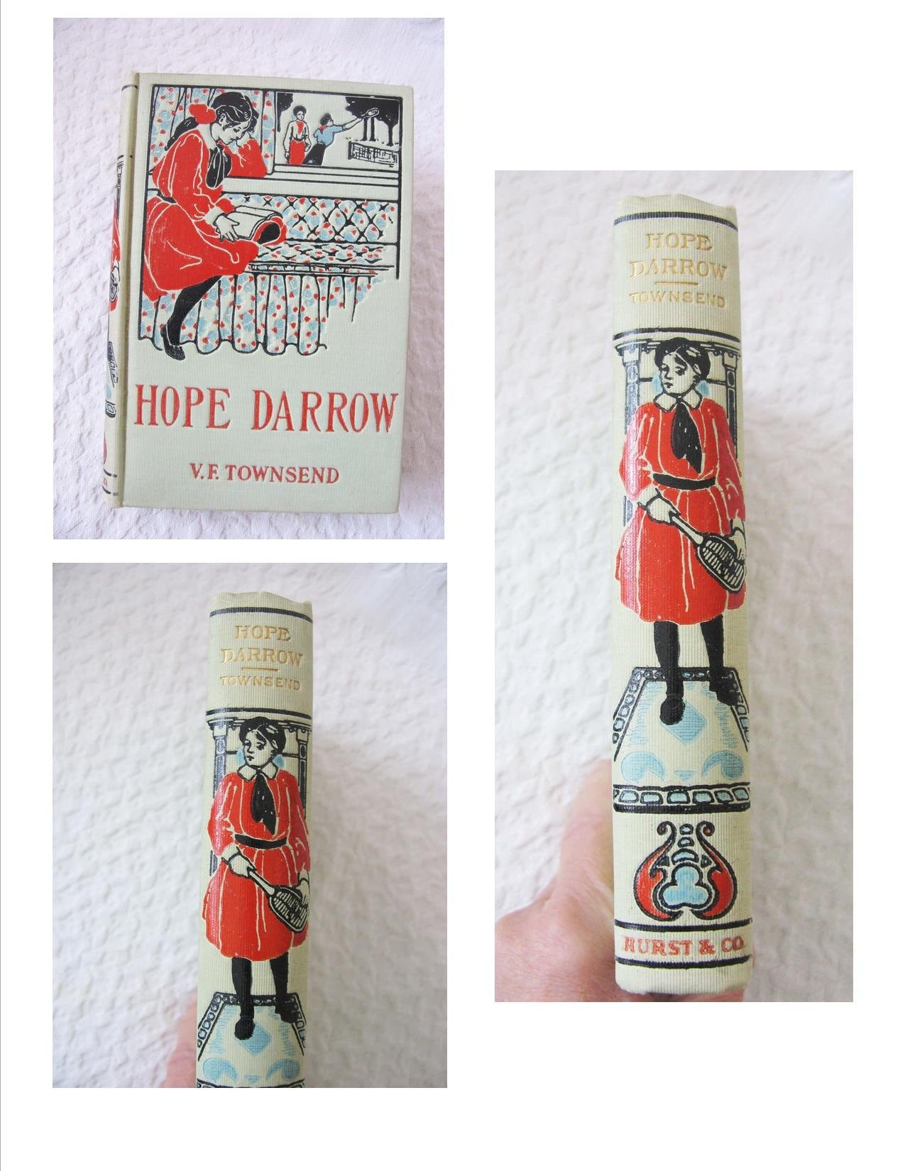 Decorative Book Hope Darrow V F Townsend Rare Vintage Retro Library Decorative Graphic Art Cover Juvenile Child Fiction WhenRosesBloom